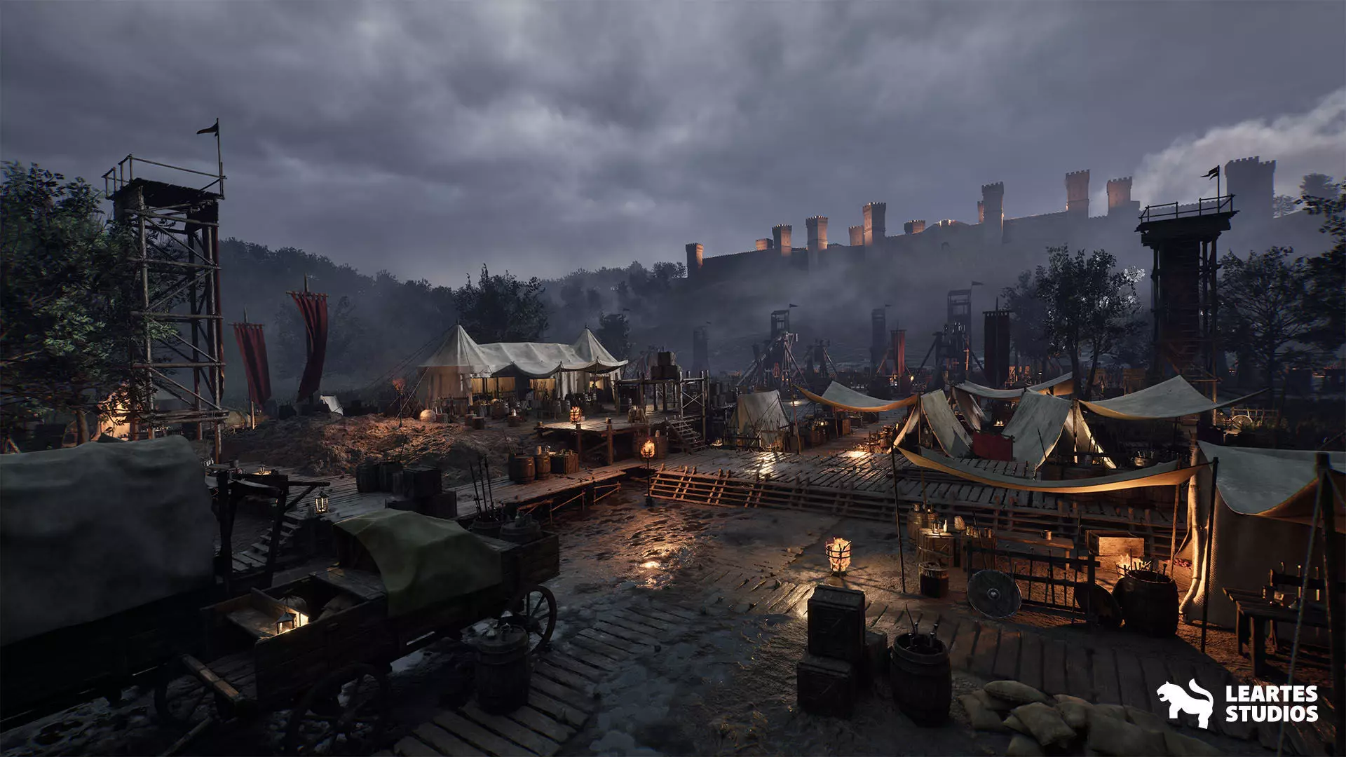 Medieval Warzone Environment Low-poly 3D model_0