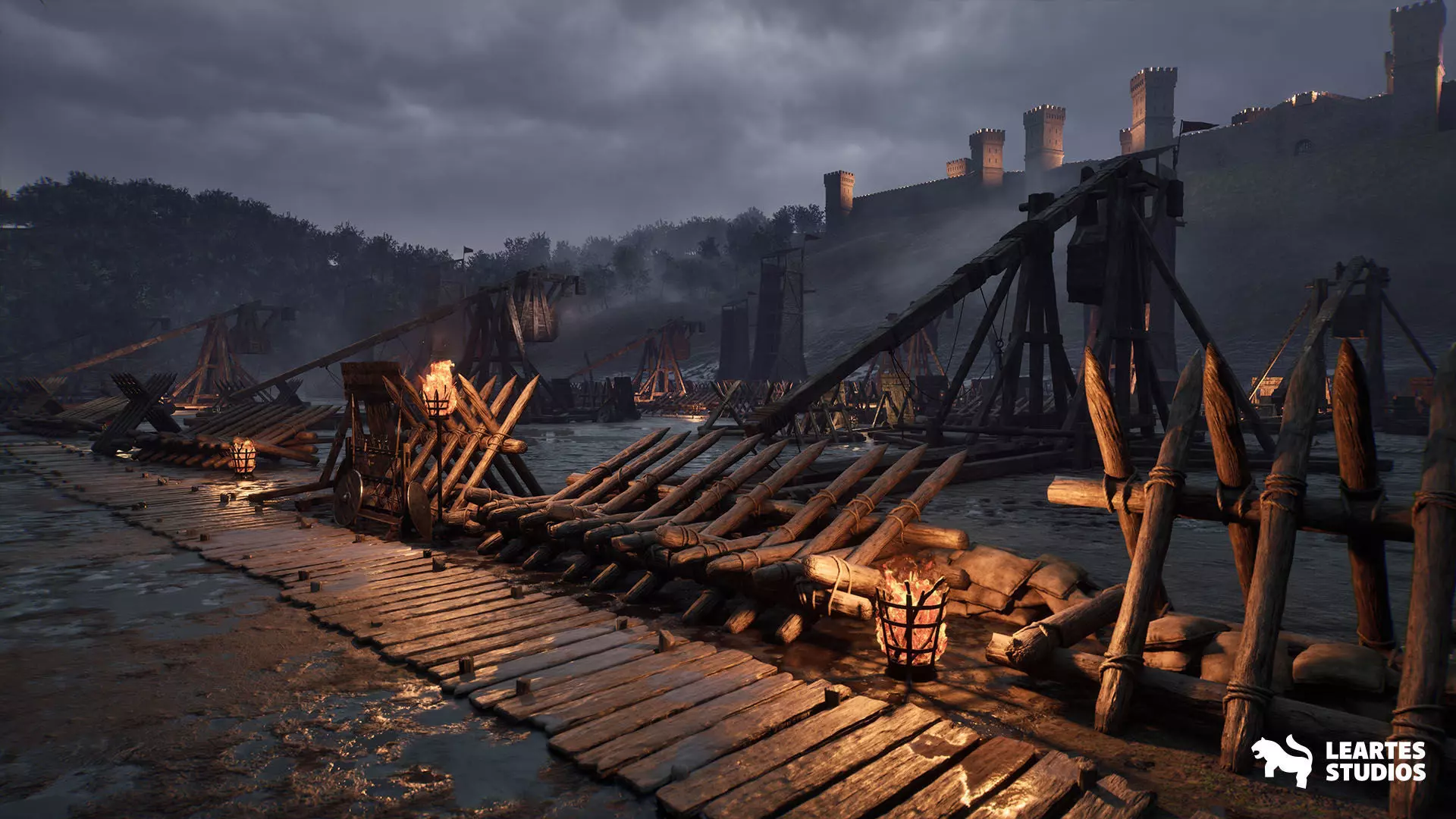 Medieval Warzone Environment Low-poly 3D model_7