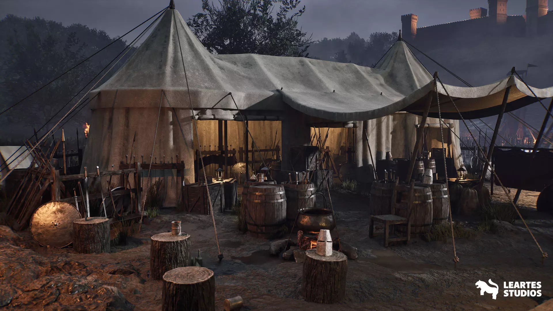 Medieval Warzone Environment Low-poly 3D model_10