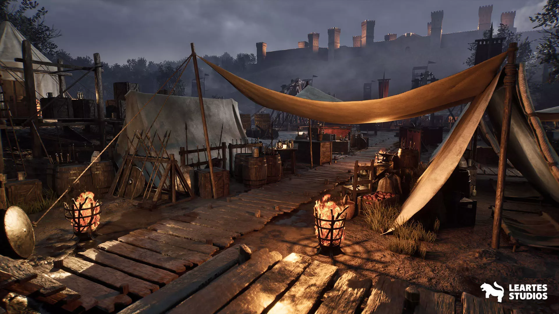 Medieval Warzone Environment Low-poly 3D model_18