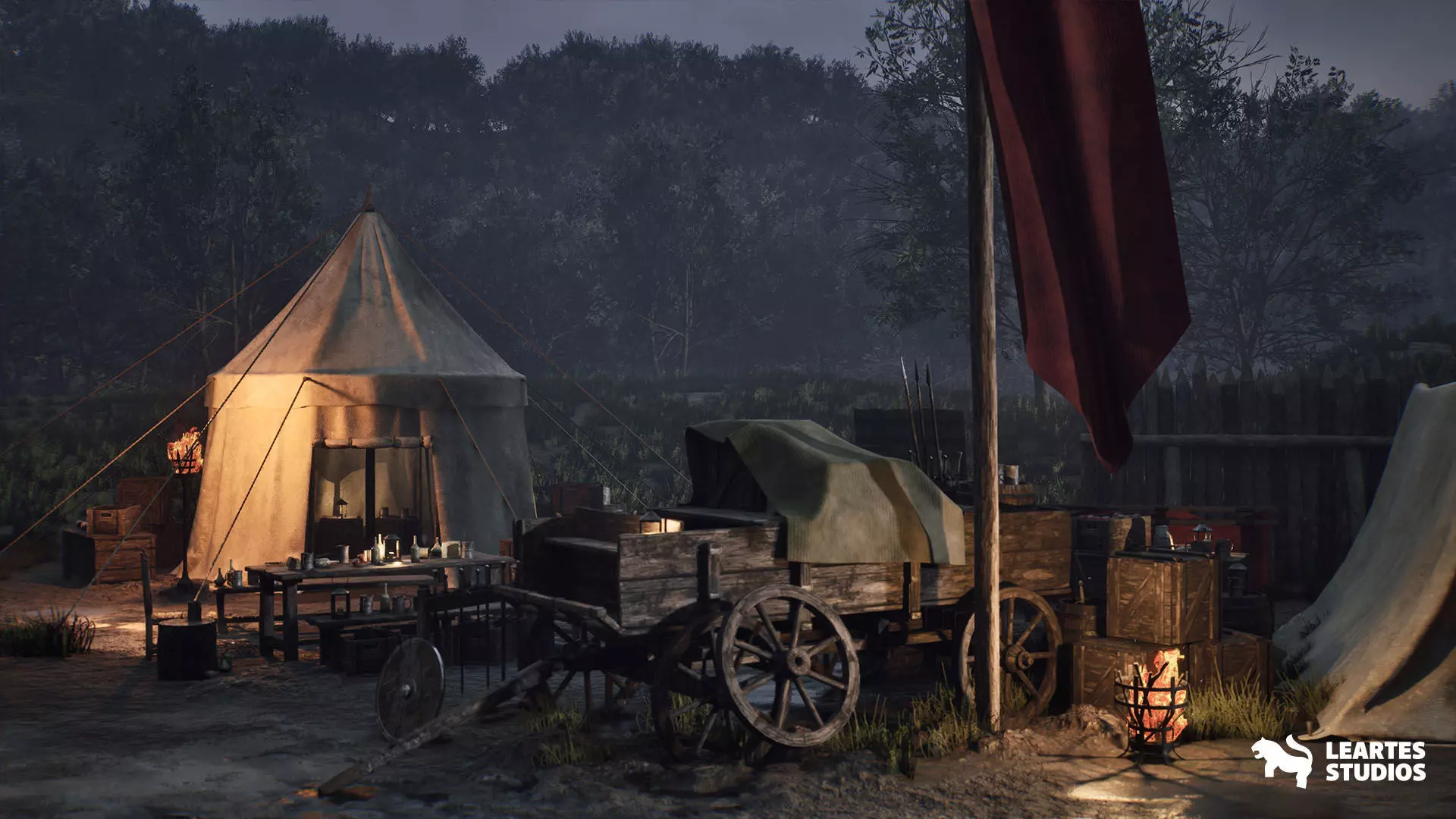 Medieval Warzone Environment Low-poly 3D model_6