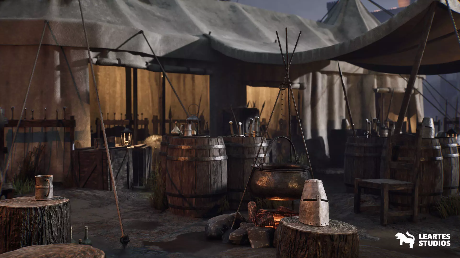 Medieval Warzone Environment Low-poly 3D model_8