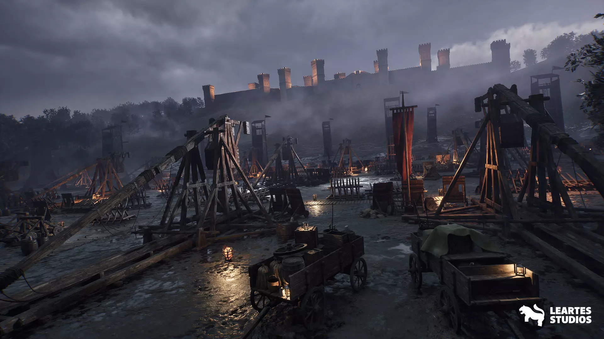 Medieval Warzone Environment Low-poly 3D model_4