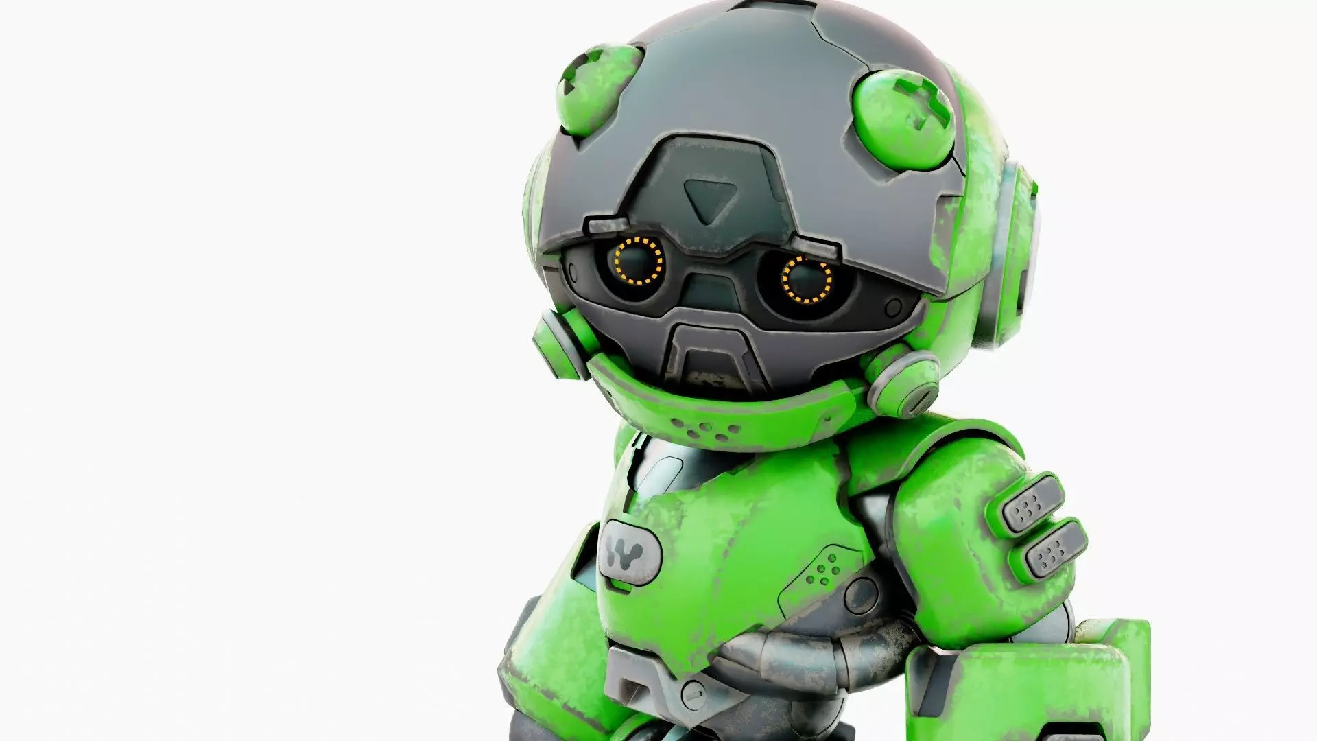 ROBO ZERO-D Rigged for Unreal Engine - Unity - MIXAMO 3D model_23