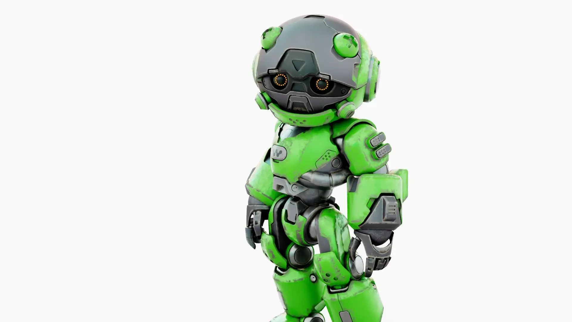 ROBO ZERO-D Rigged for Unreal Engine - Unity - MIXAMO 3D model_22