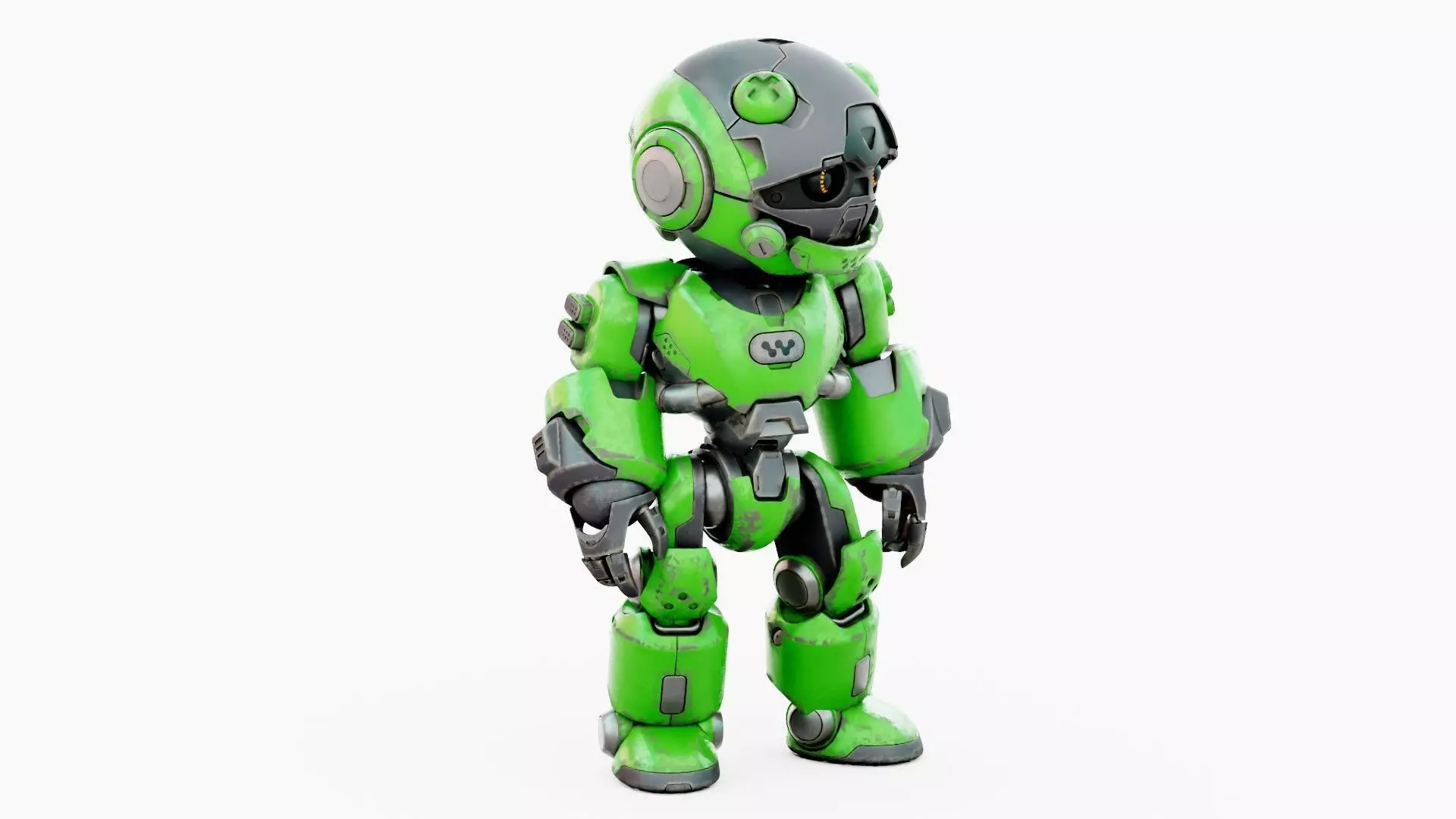 ROBO ZERO-D Rigged for Unreal Engine - Unity - MIXAMO 3D model_6