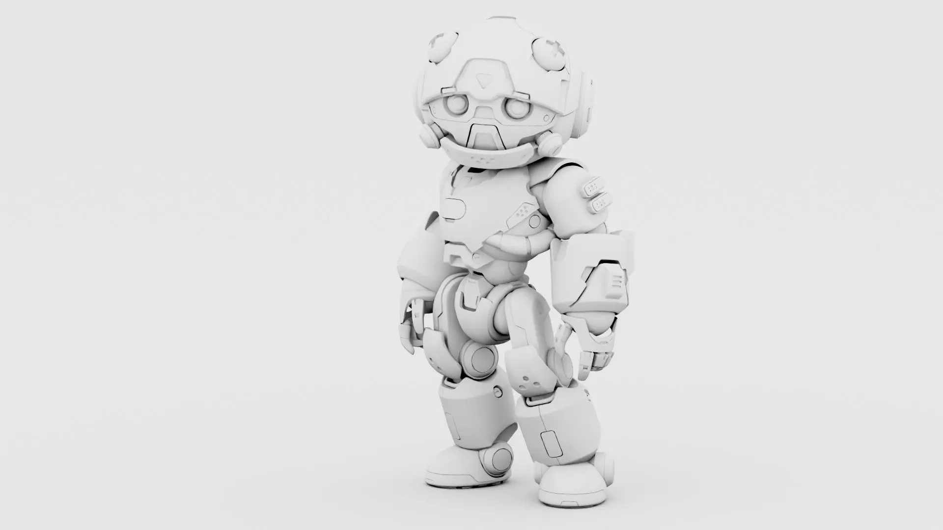 ROBO ZERO-D Rigged for Unreal Engine - Unity - MIXAMO 3D model_32