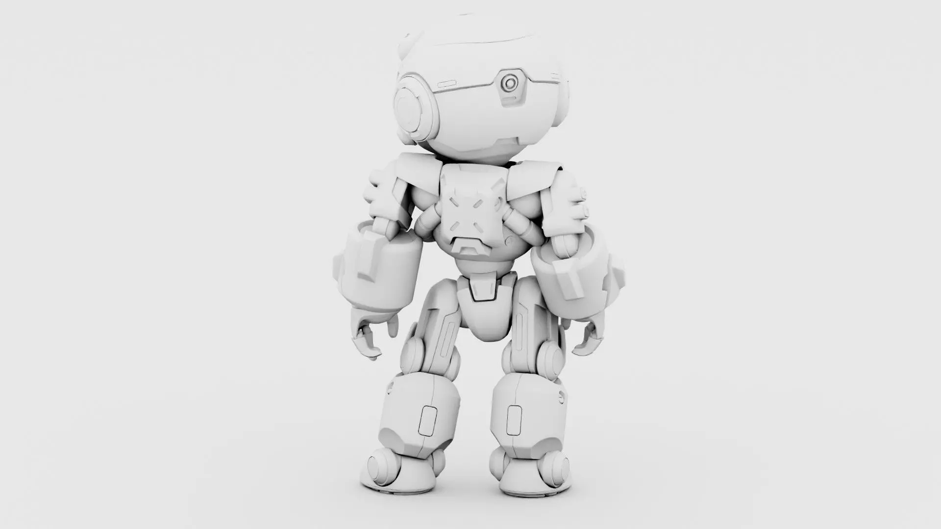 ROBO ZERO-D Rigged for Unreal Engine - Unity - MIXAMO 3D model_34