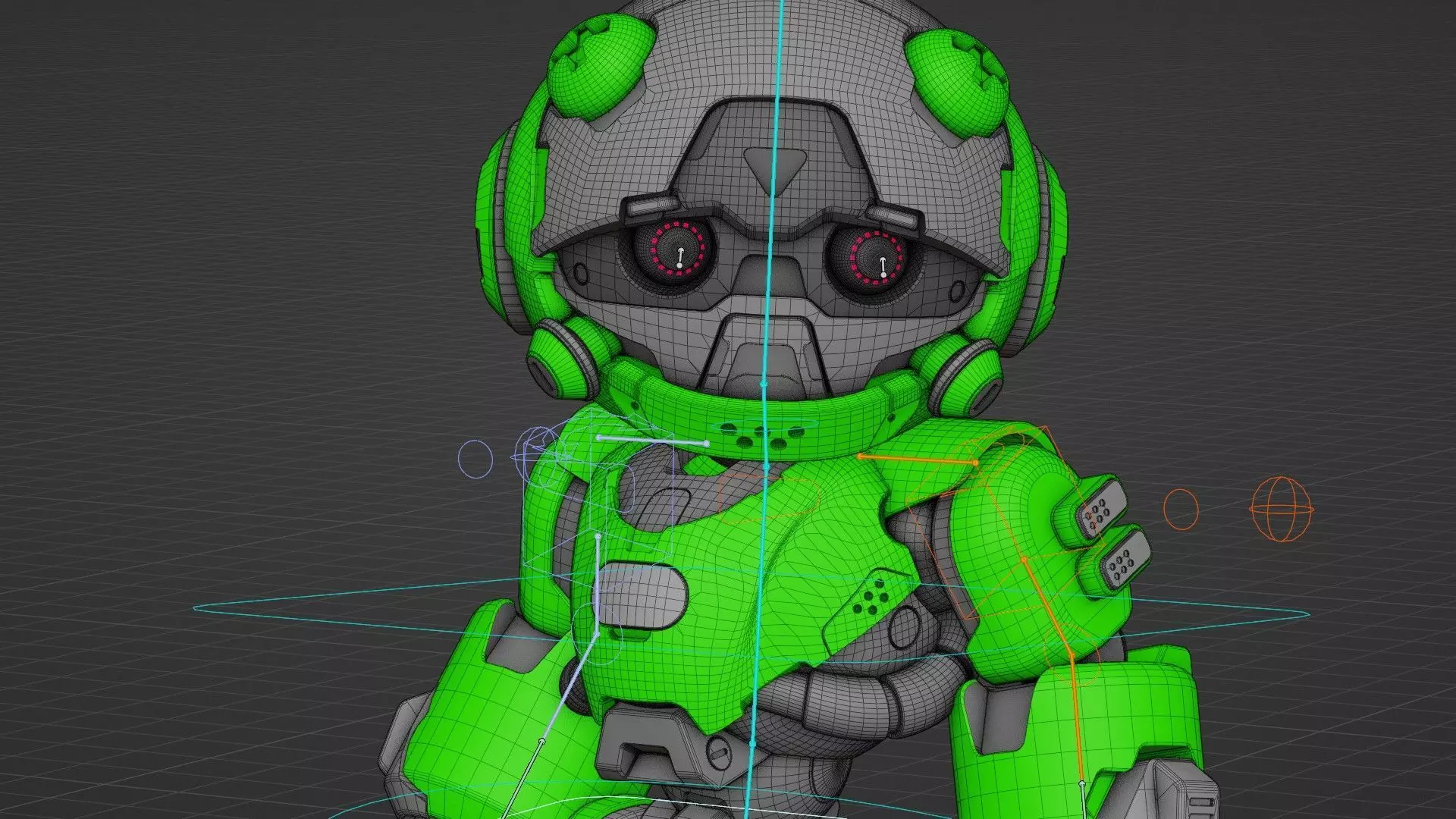 ROBO ZERO-D Rigged for Unreal Engine - Unity - MIXAMO 3D model_38
