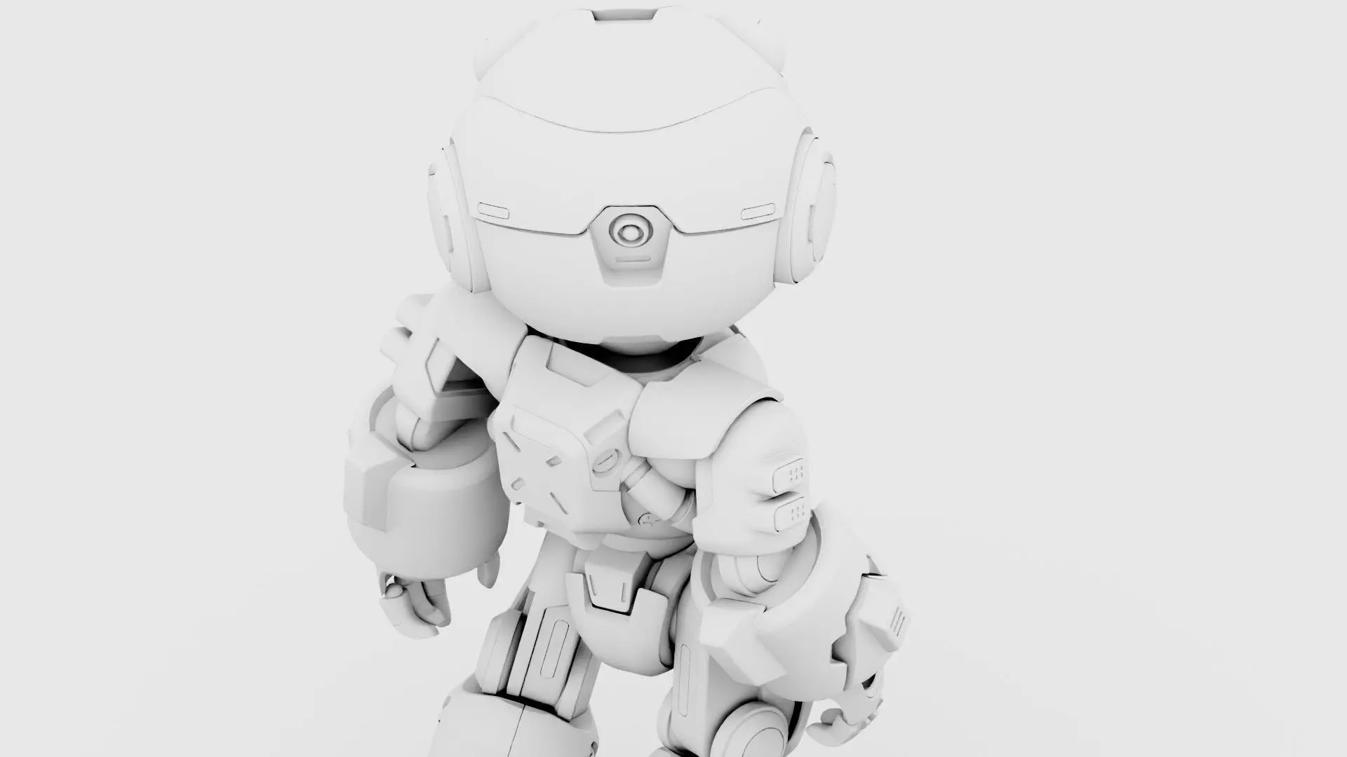 ROBO ZERO-D Rigged for Unreal Engine - Unity - MIXAMO 3D model_35