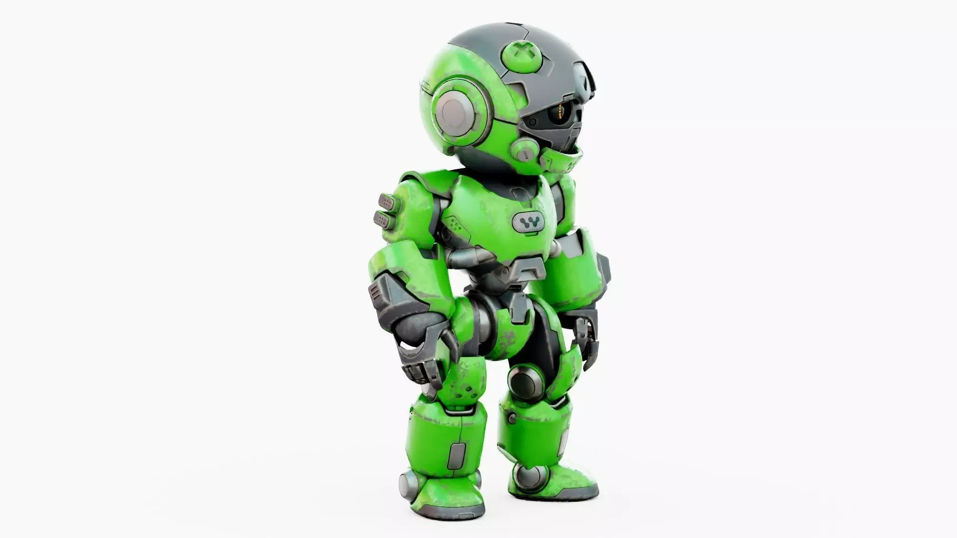 ROBO ZERO-D Rigged for Unreal Engine - Unity - MIXAMO 3D model_7