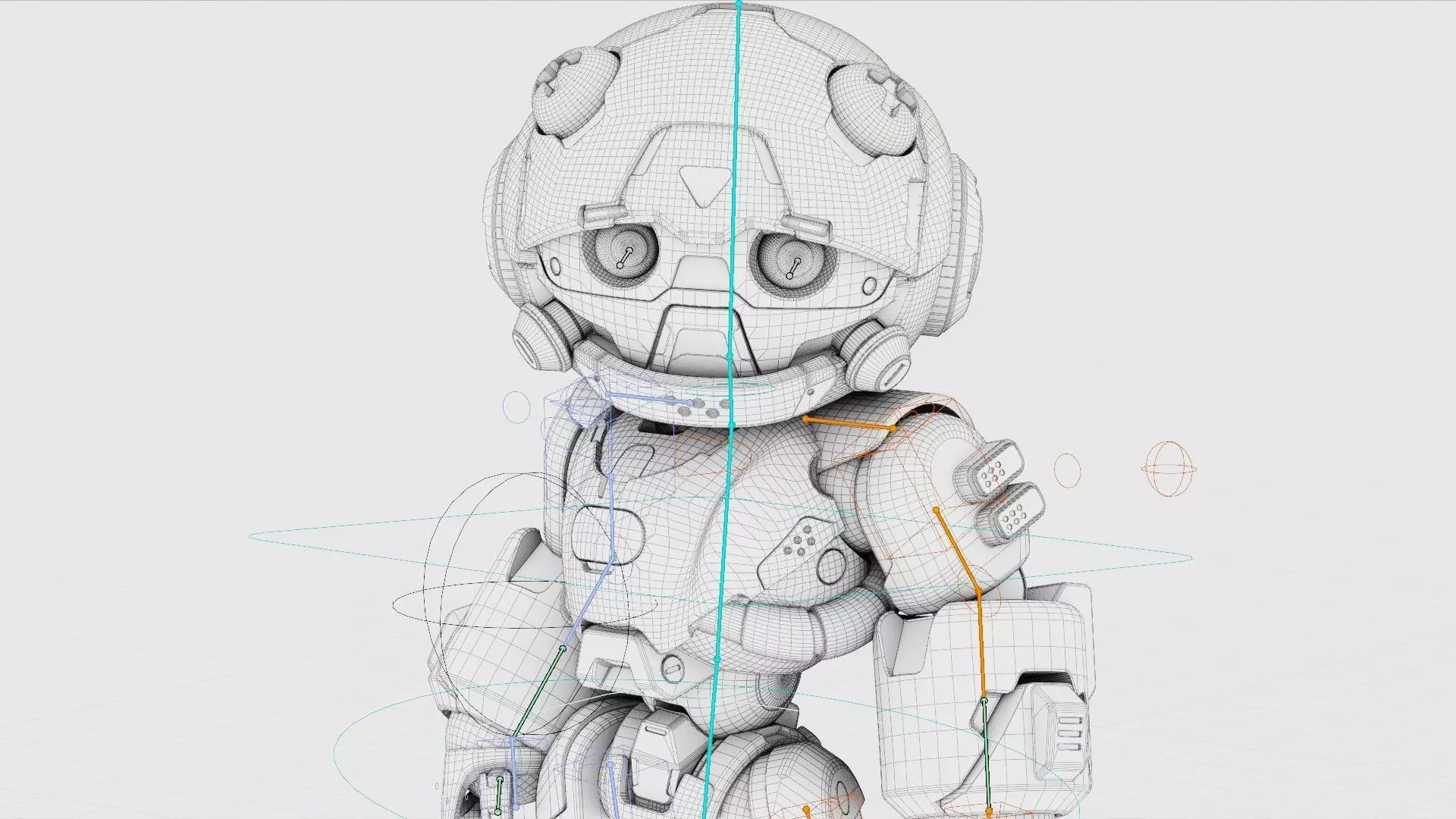 ROBO ZERO-D Rigged for Unreal Engine - Unity - MIXAMO 3D model_41