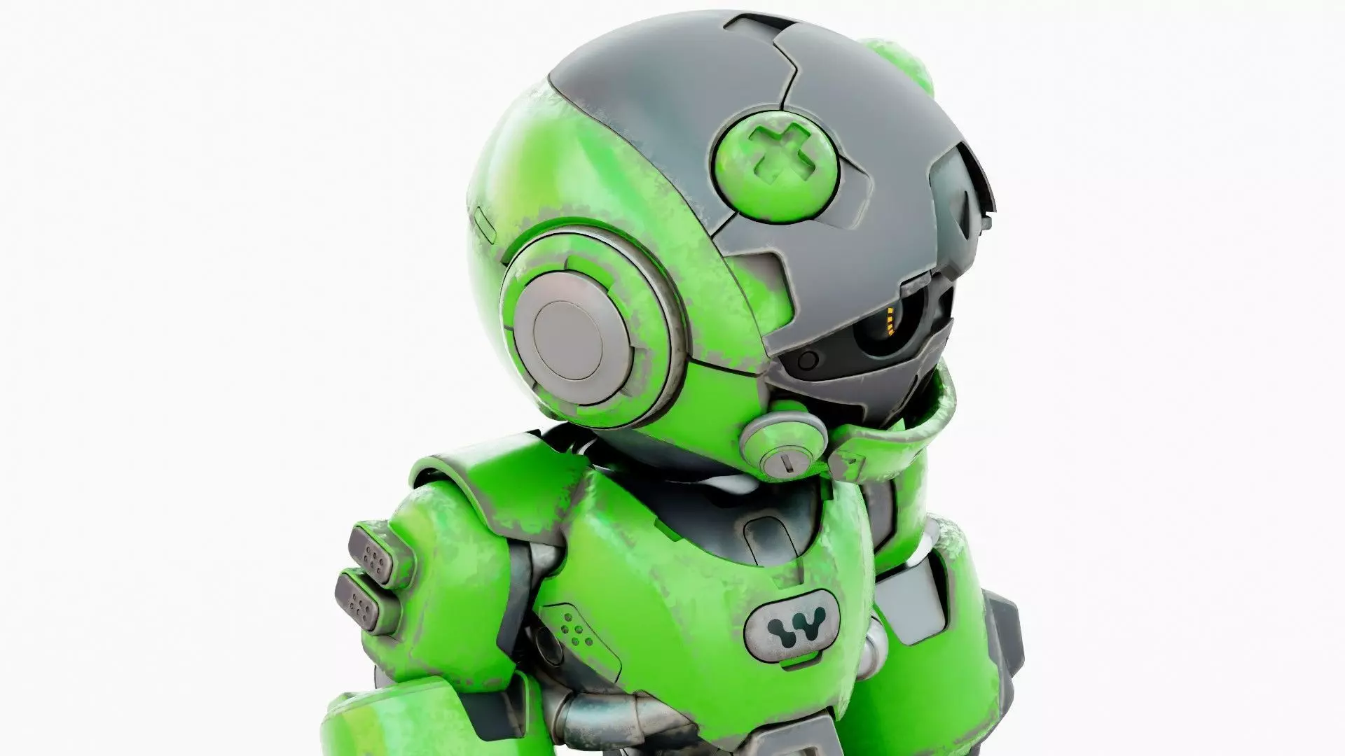 ROBO ZERO-D Rigged for Unreal Engine - Unity - MIXAMO 3D model_24