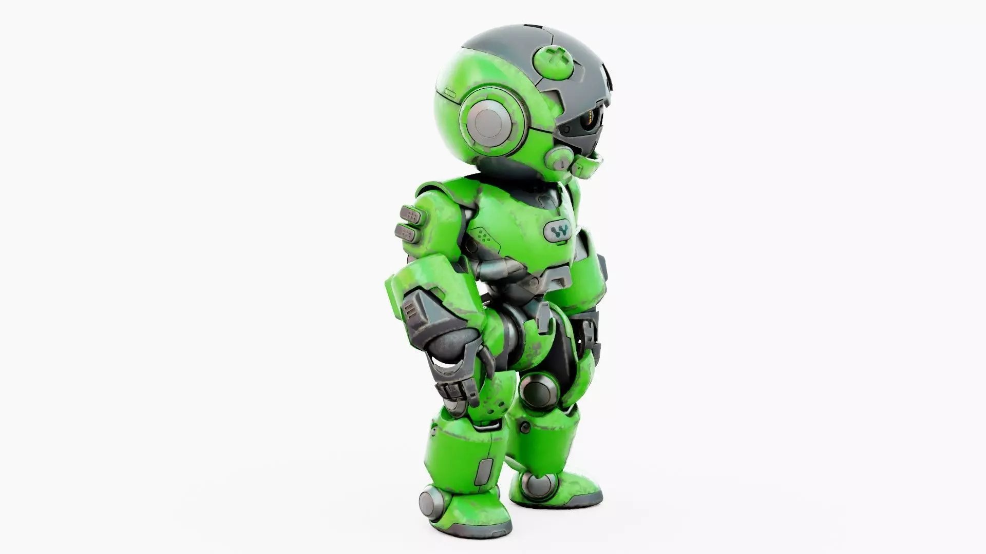 ROBO ZERO-D Rigged for Unreal Engine - Unity - MIXAMO 3D model_8