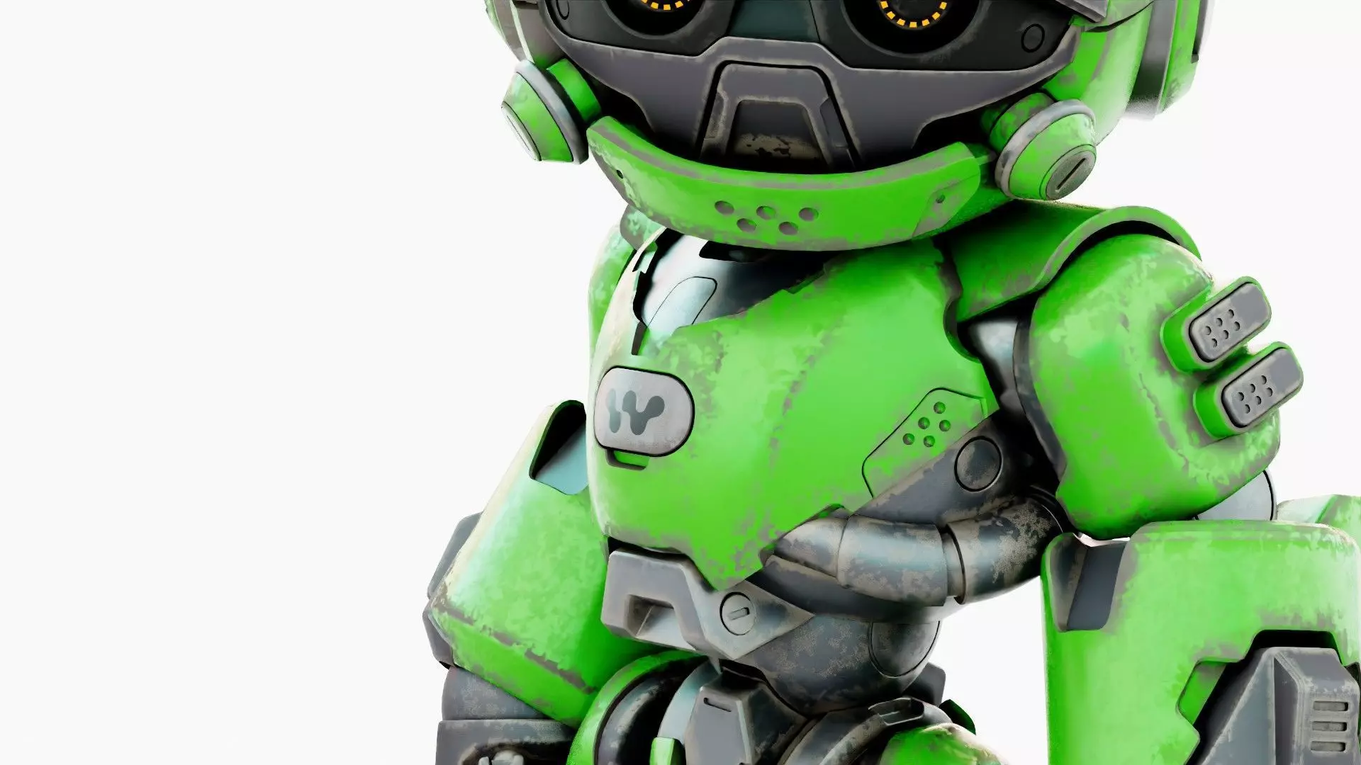 ROBO ZERO-D Rigged for Unreal Engine - Unity - MIXAMO 3D model_29