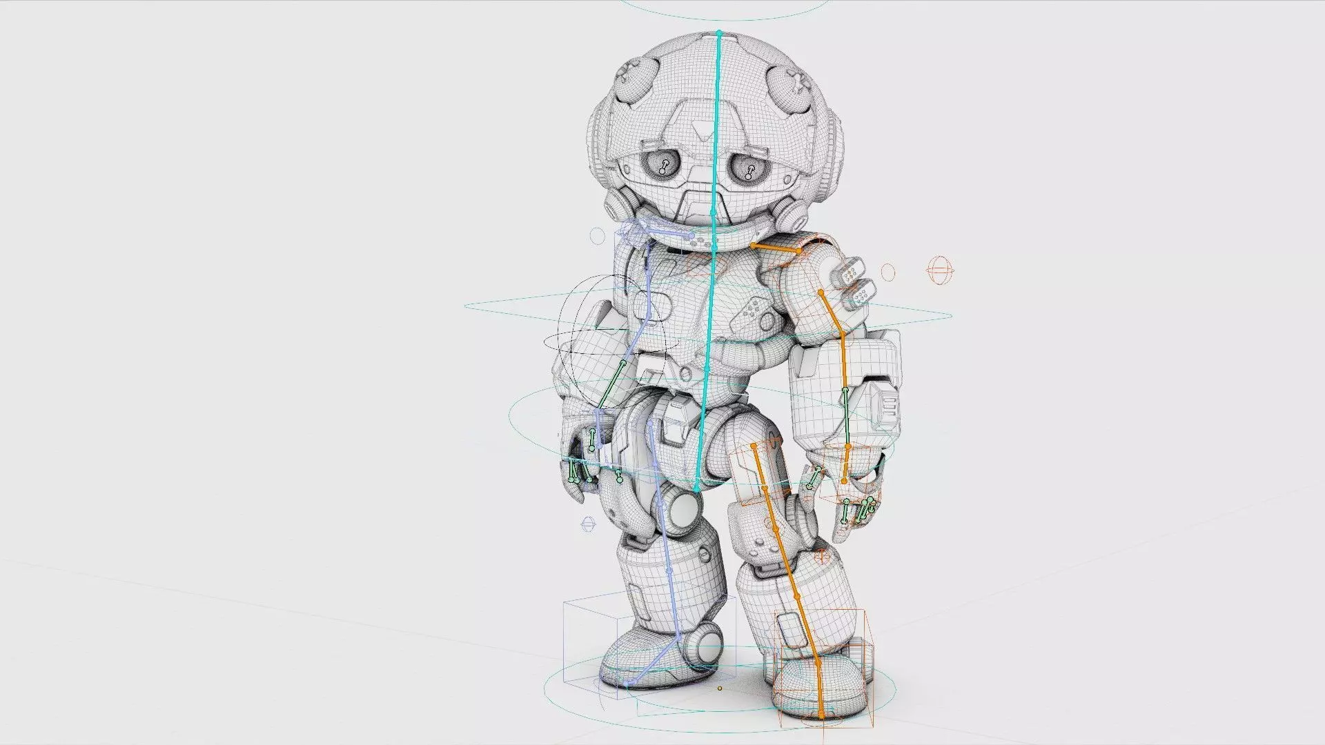 ROBO ZERO-D Rigged for Unreal Engine - Unity - MIXAMO 3D model_39