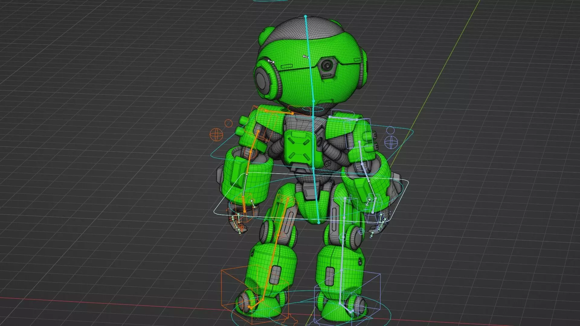 ROBO ZERO-D Rigged for Unreal Engine - Unity - MIXAMO 3D model_37