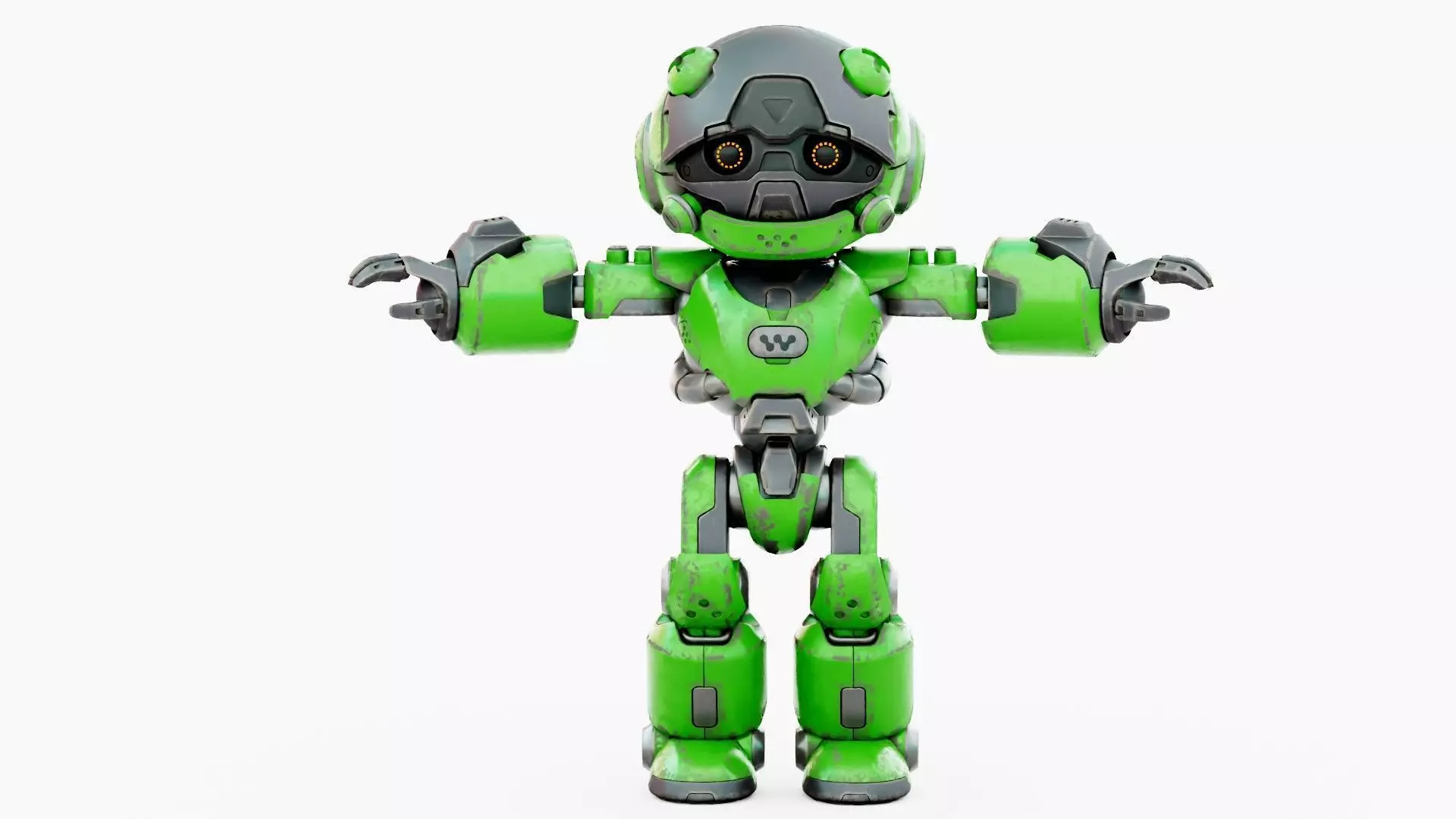 ROBO ZERO-D Rigged for Unreal Engine - Unity - MIXAMO 3D model_30