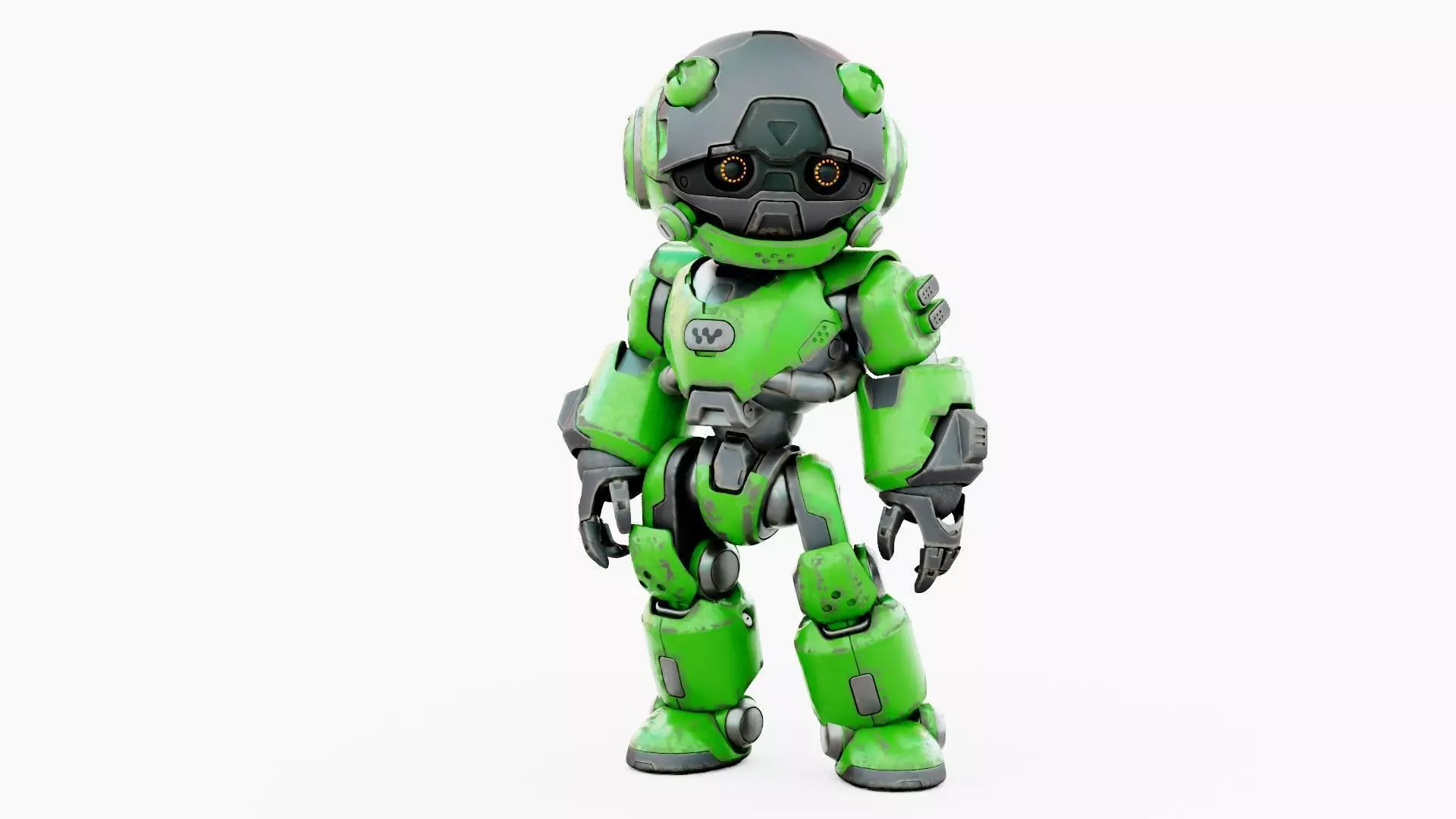 ROBO ZERO-D Rigged for Unreal Engine - Unity - MIXAMO 3D model_3