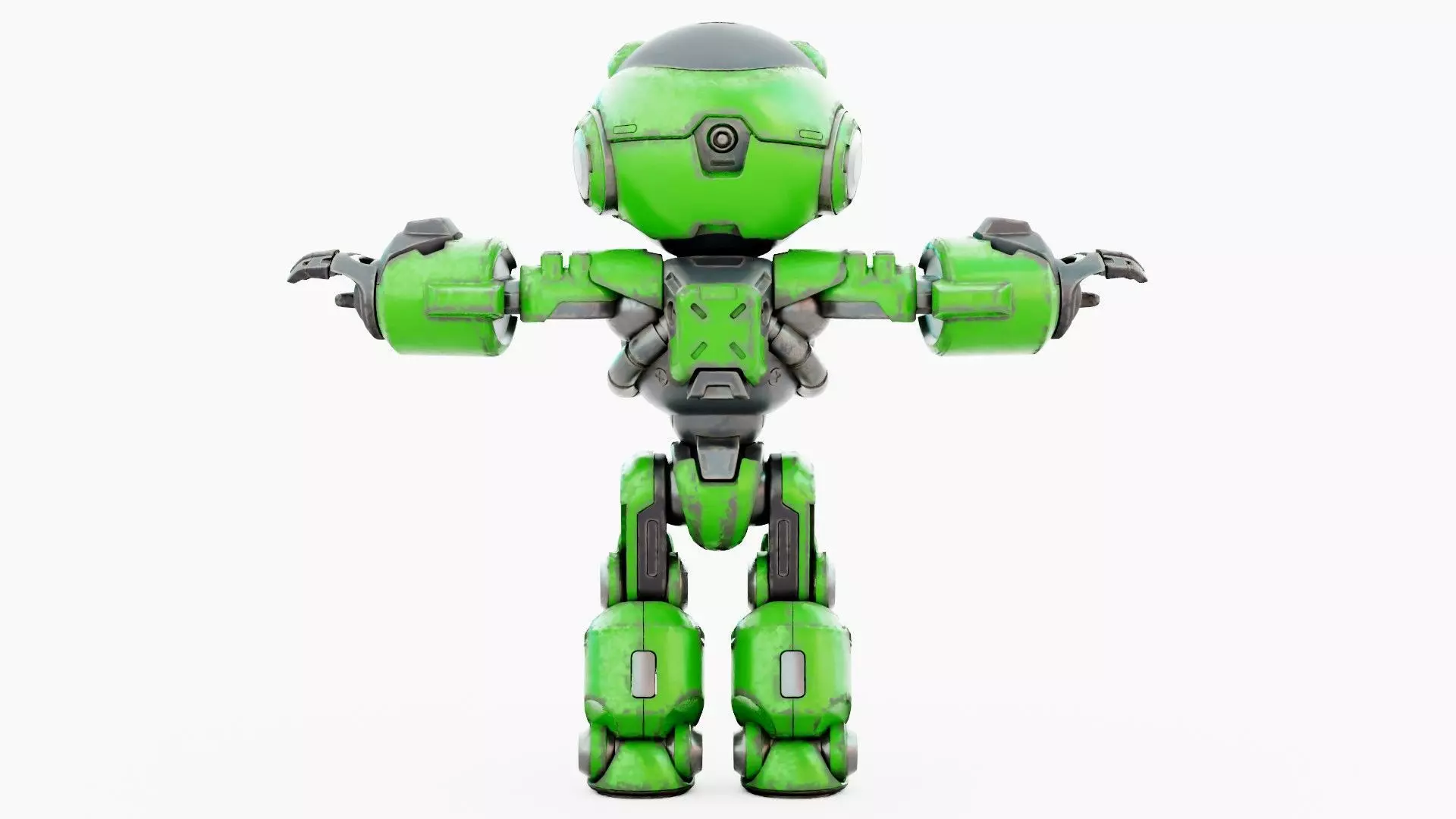 ROBO ZERO-D Rigged for Unreal Engine - Unity - MIXAMO 3D model_31