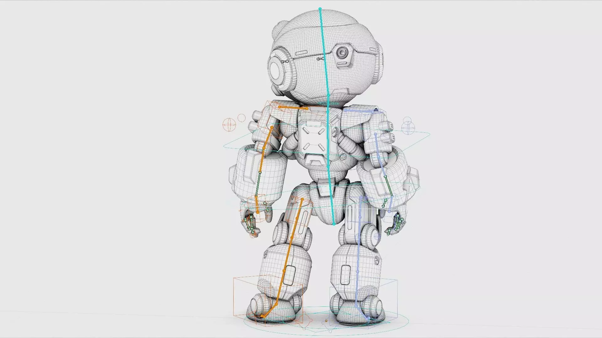 ROBO ZERO-D Rigged for Unreal Engine - Unity - MIXAMO 3D model_40