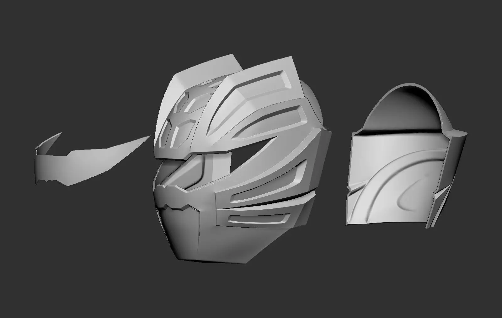 Gekiranger - Power Rangers Jungle Fury Blue Master Mode helmet 3D print model_6