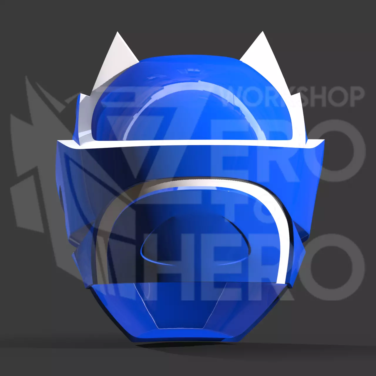 Gekiranger - Power Rangers Jungle Fury Blue Master Mode helmet 3D print model_4
