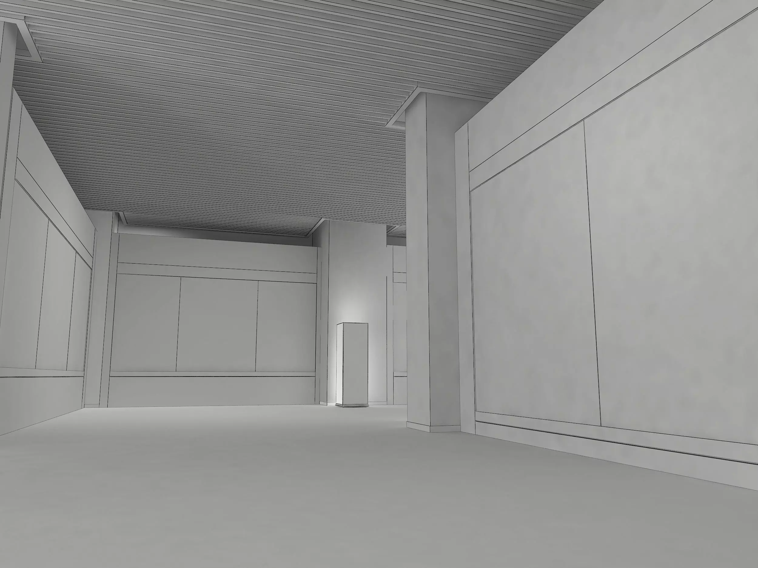 museum Low-poly 3D model_9