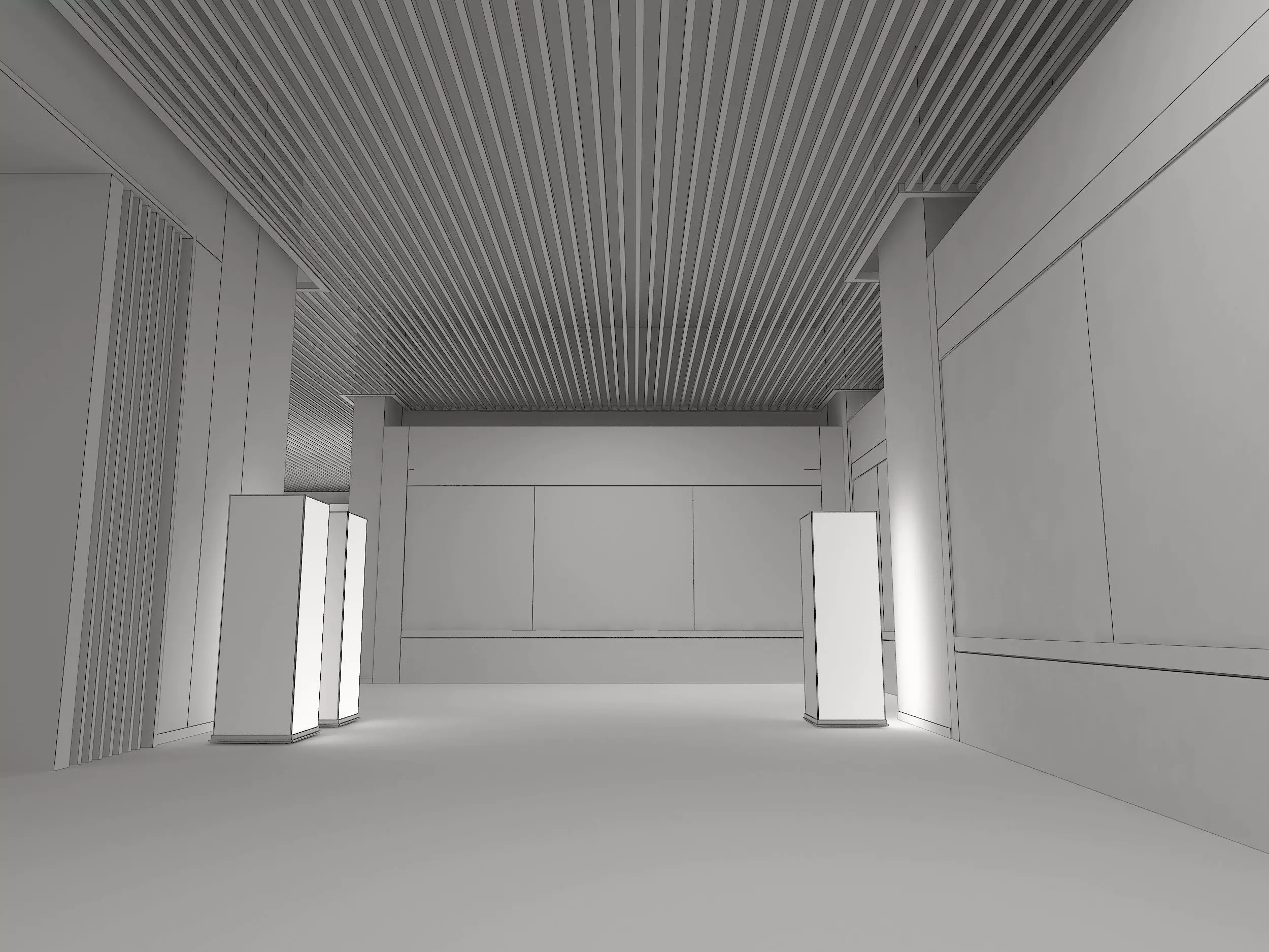 museum Low-poly 3D model_6