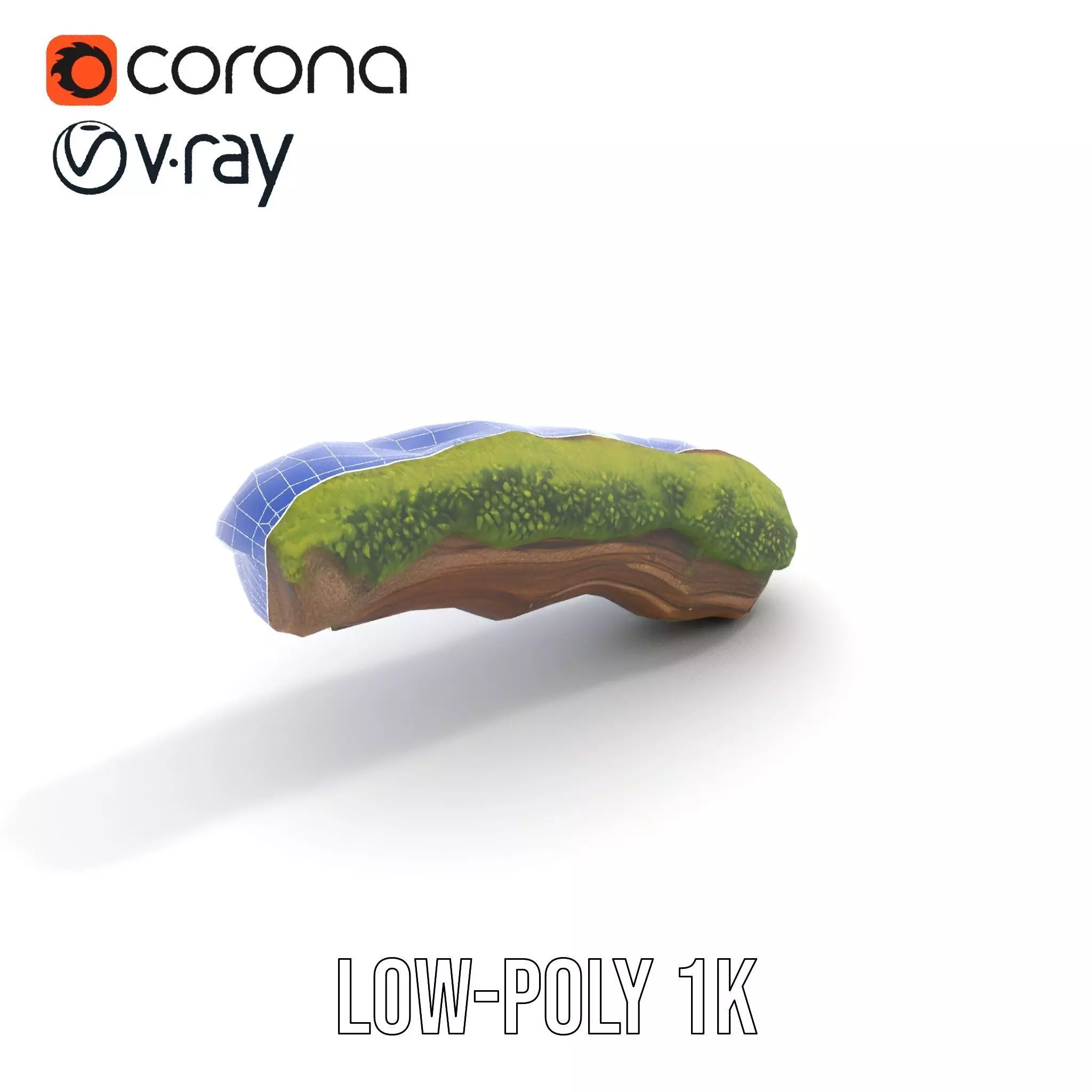 Mossy Wood Stick model pack Low-poly 3D model_16