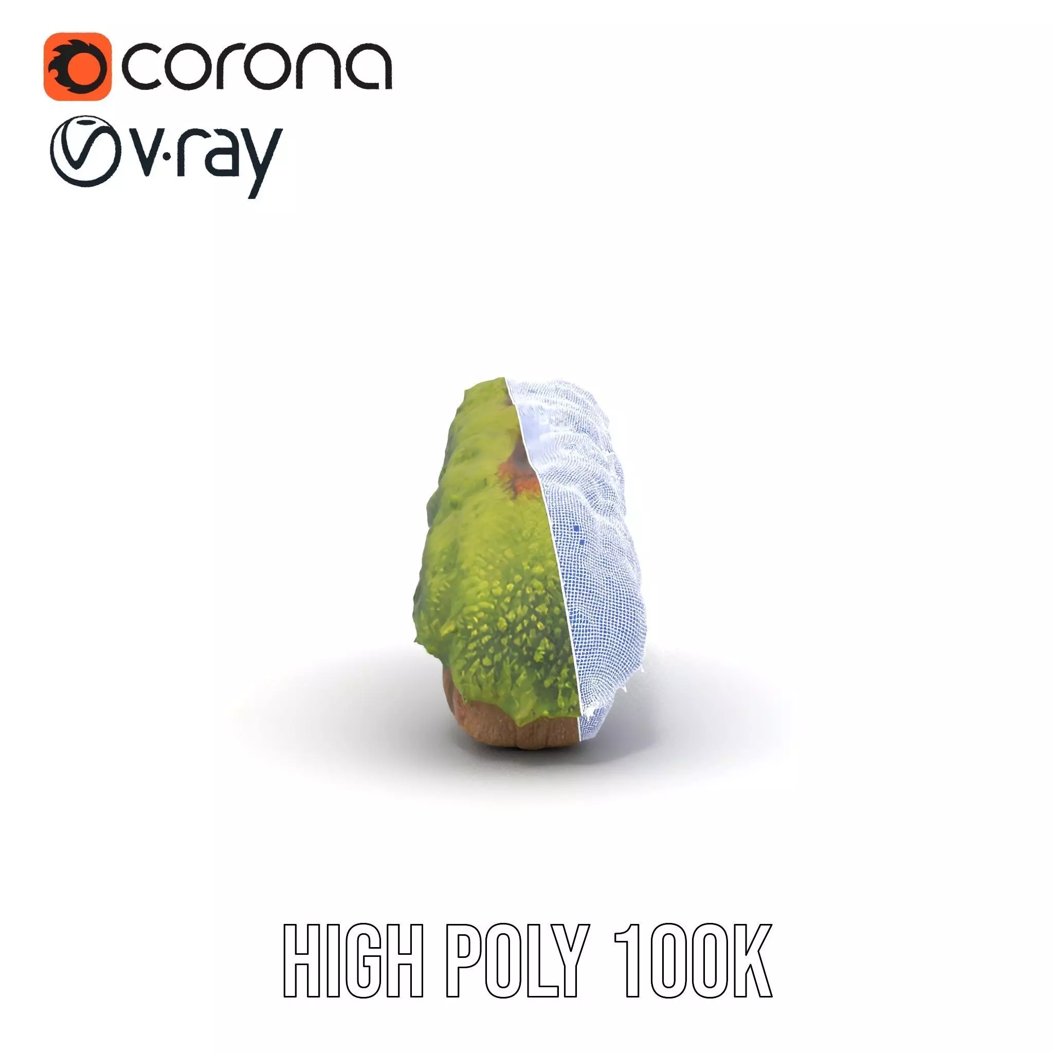 Mossy Wood Stick model pack Low-poly 3D model_32