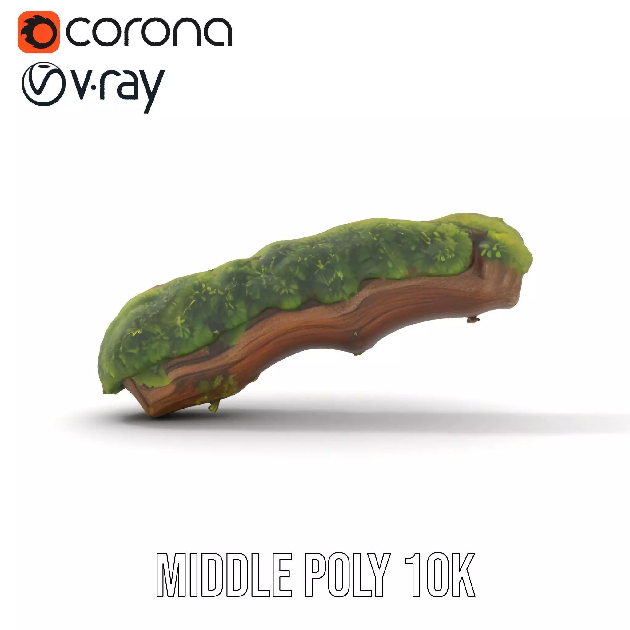 Mossy Wood Stick model pack Low-poly 3D model_15