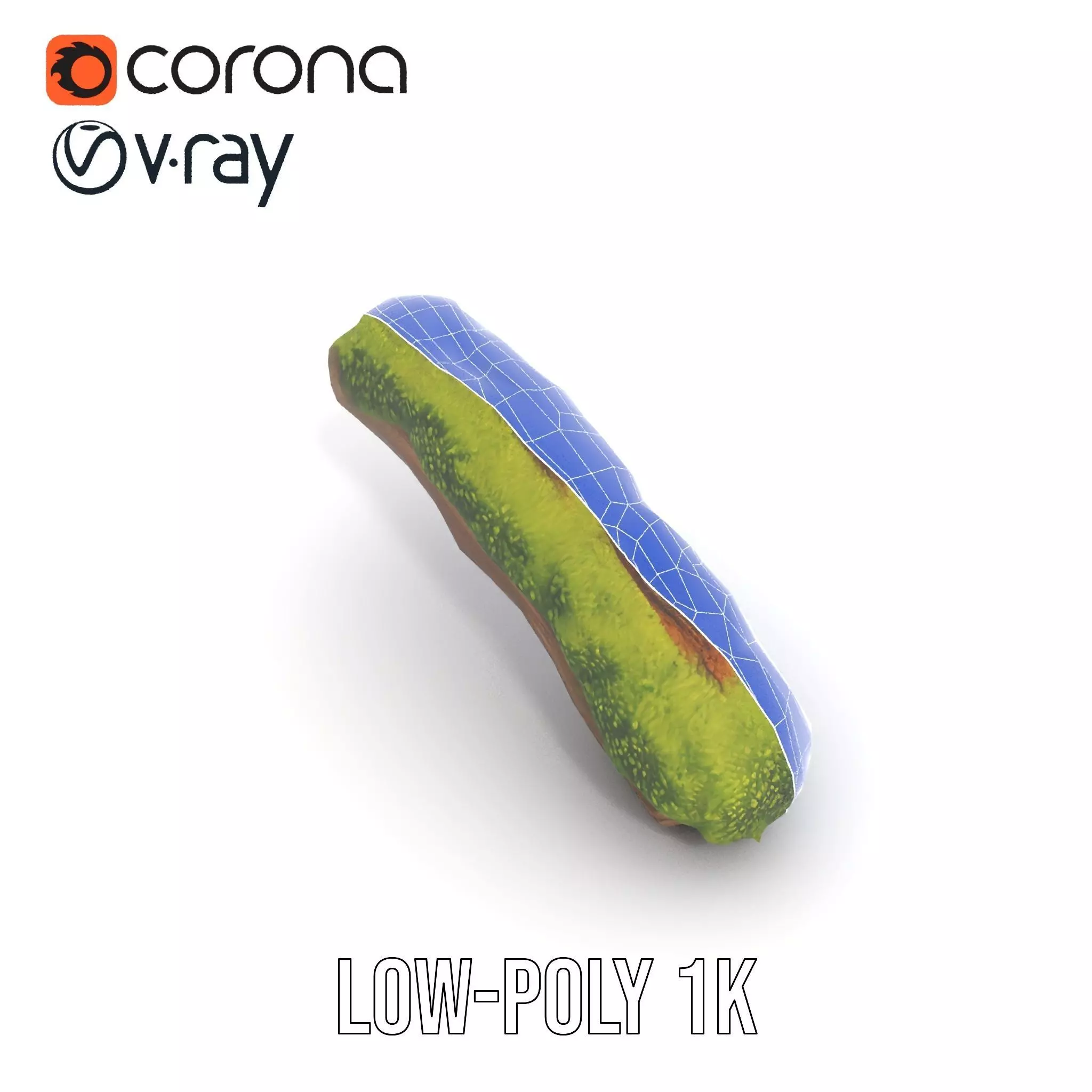 Mossy Wood Stick model pack Low-poly 3D model_12