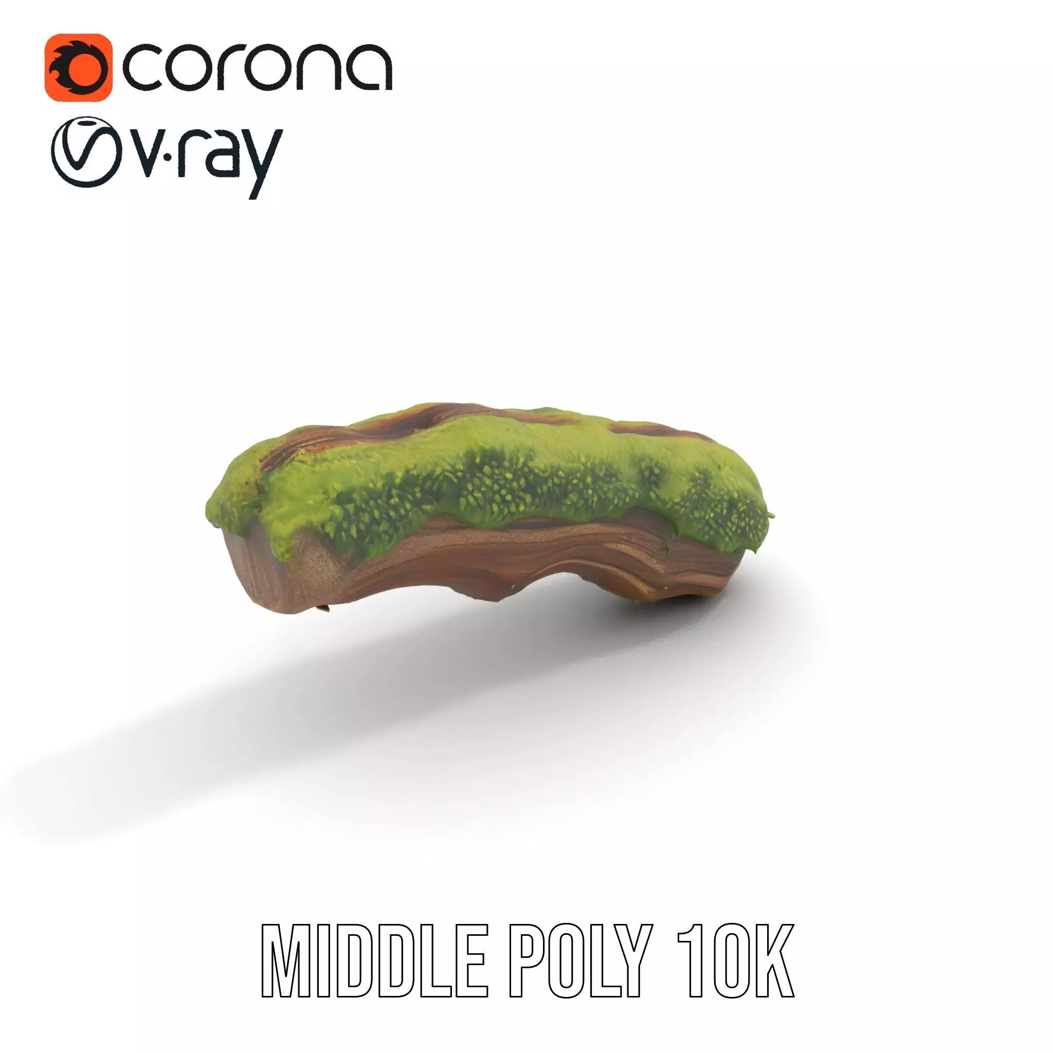 Mossy Wood Stick model pack Low-poly 3D model_6