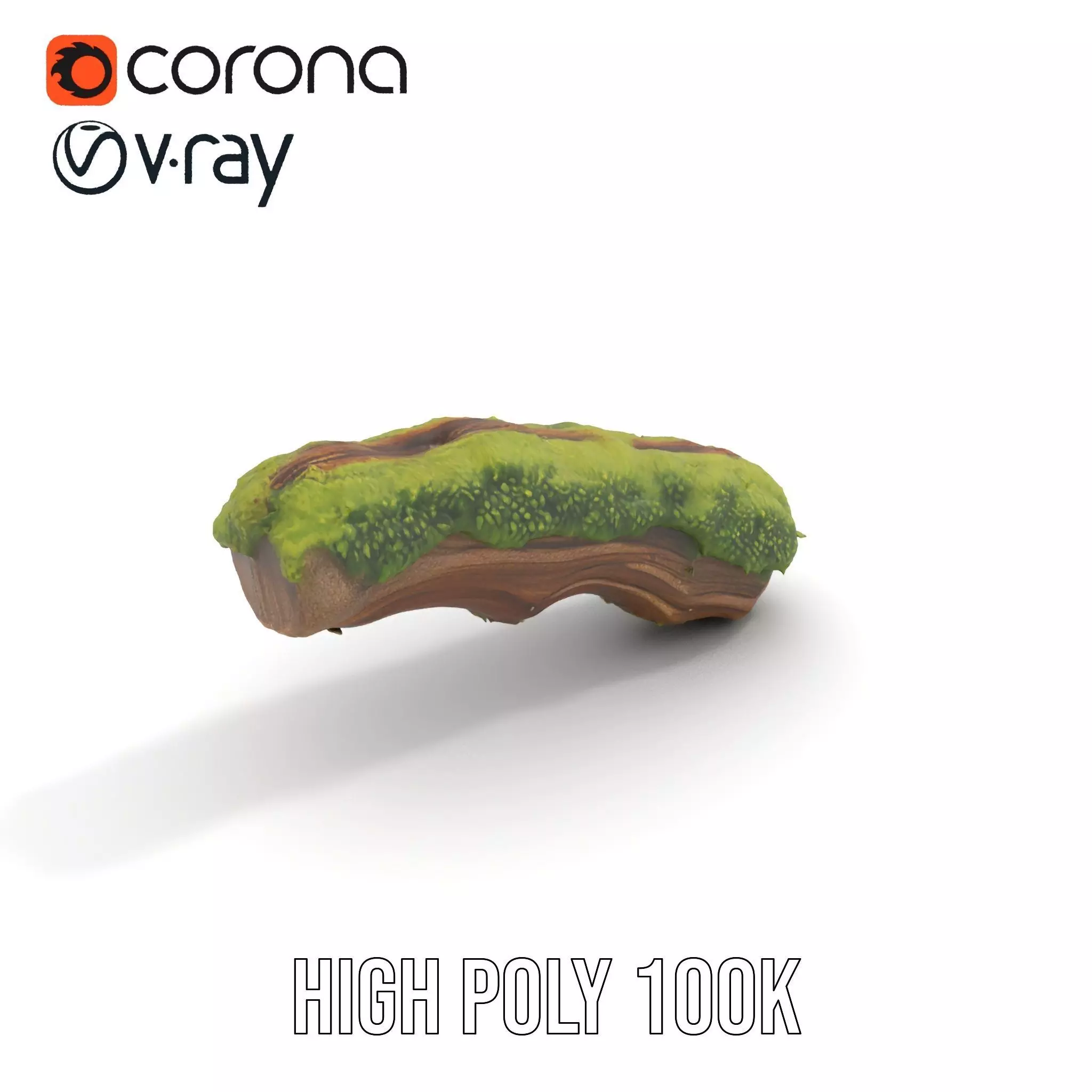 Mossy Wood Stick model pack Low-poly 3D model_23