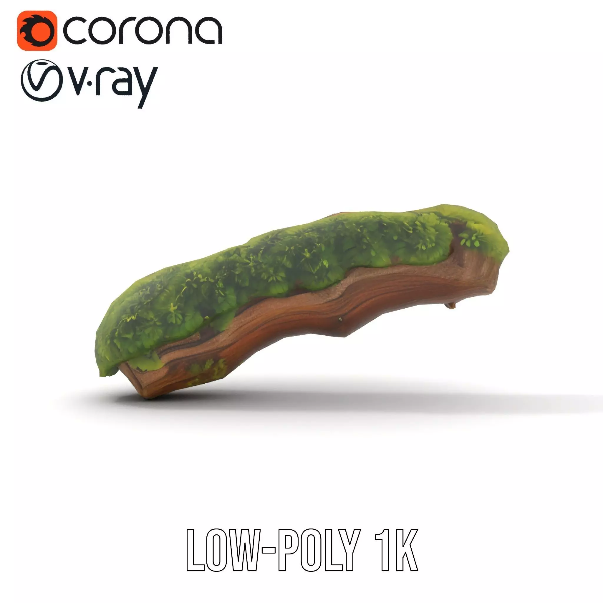 Mossy Wood Stick model pack Low-poly 3D model_28