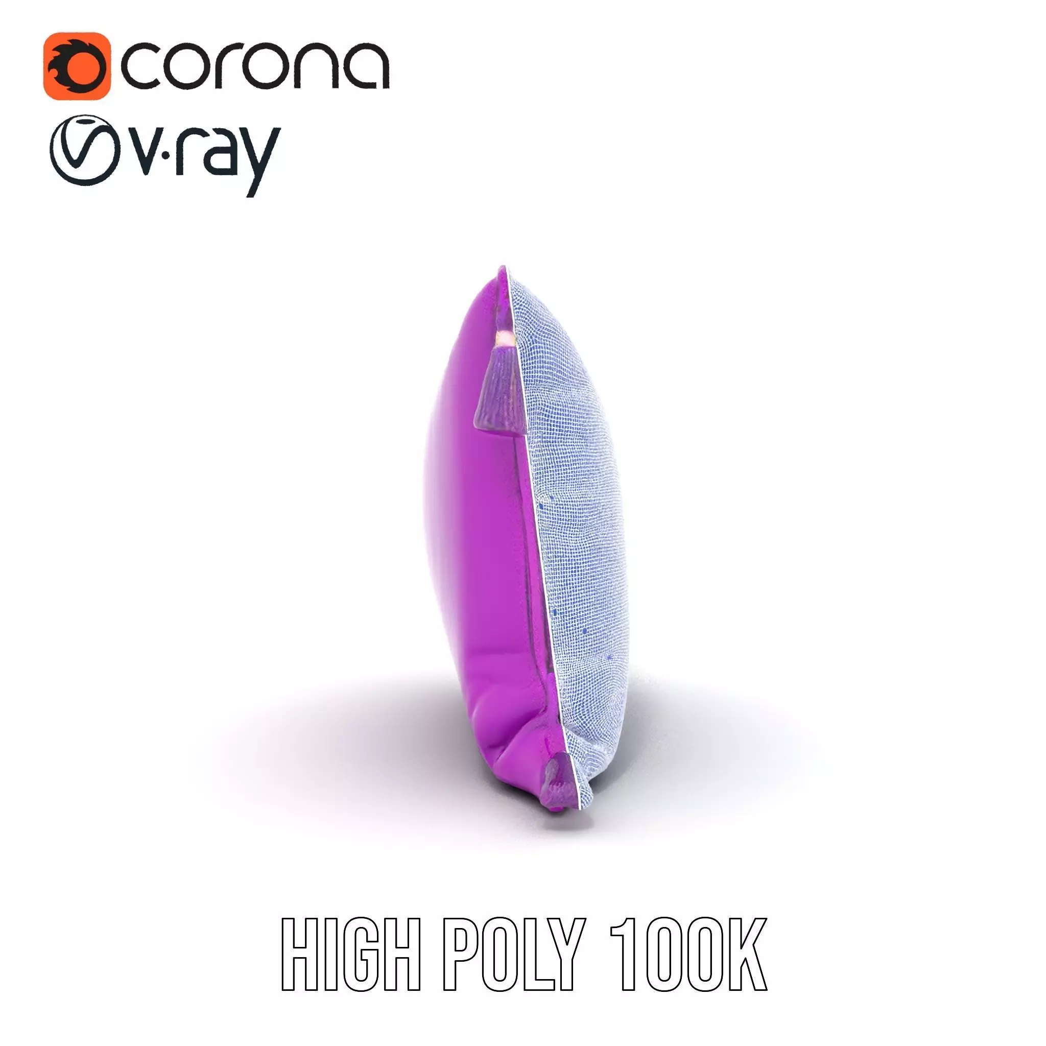 Royal Purple Cushion model pack Low-poly 3D model_33