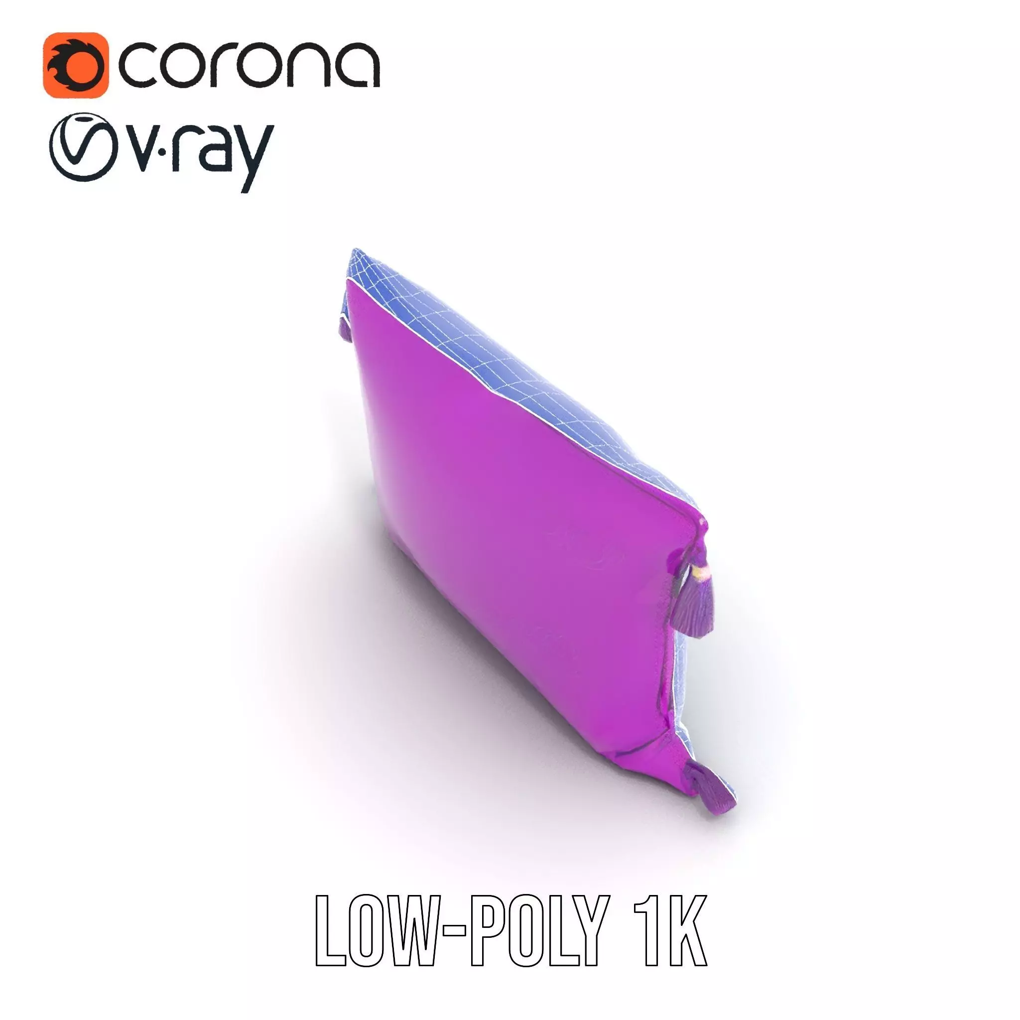 Royal Purple Cushion model pack Low-poly 3D model_25