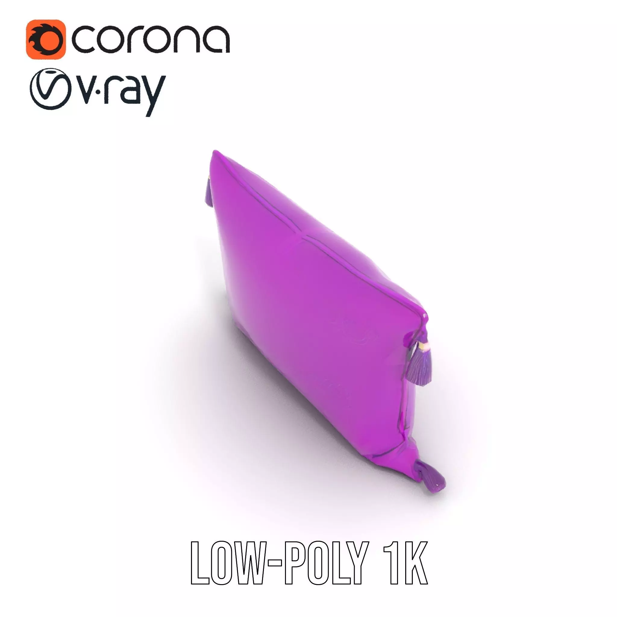 Royal Purple Cushion model pack Low-poly 3D model_12