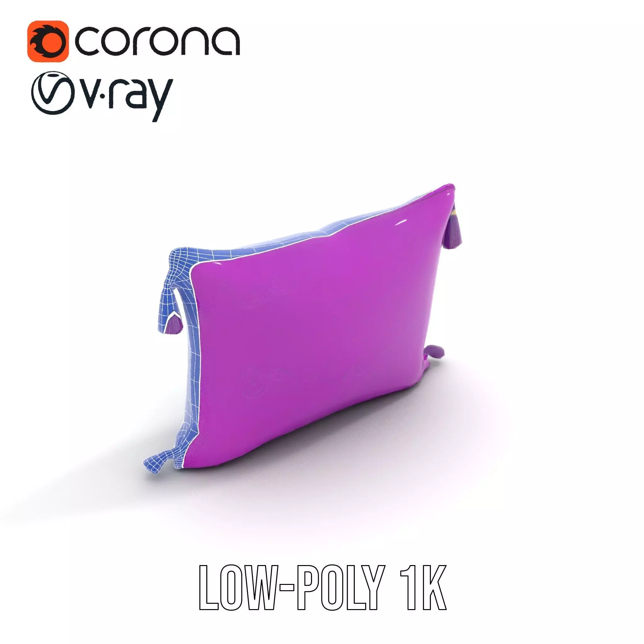 Royal Purple Cushion model pack Low-poly 3D model_19