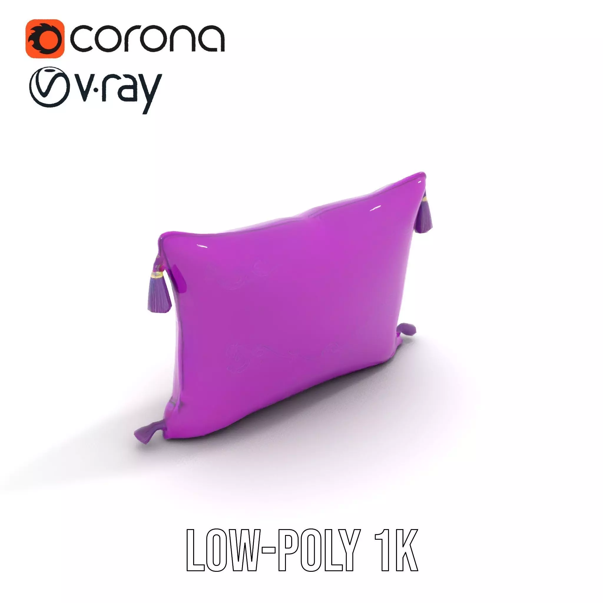 Royal Purple Cushion model pack Low-poly 3D model_22