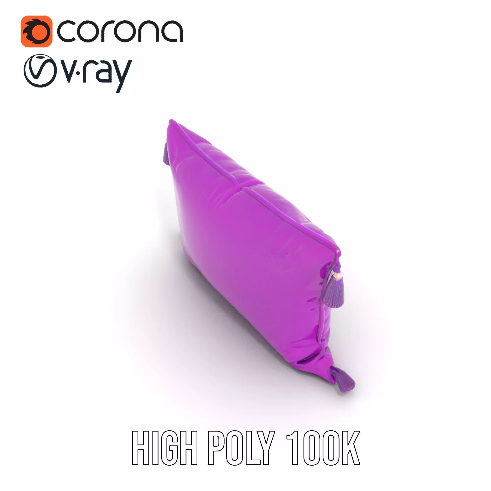 Royal Purple Cushion model pack Low-poly 3D model_23