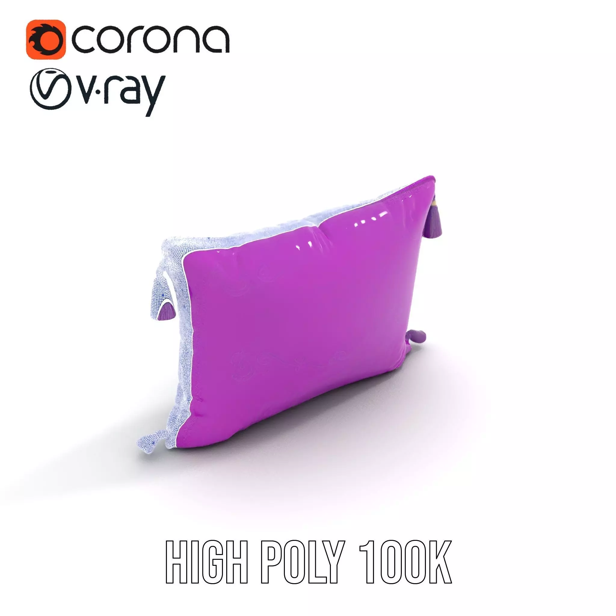 Royal Purple Cushion model pack Low-poly 3D model_26