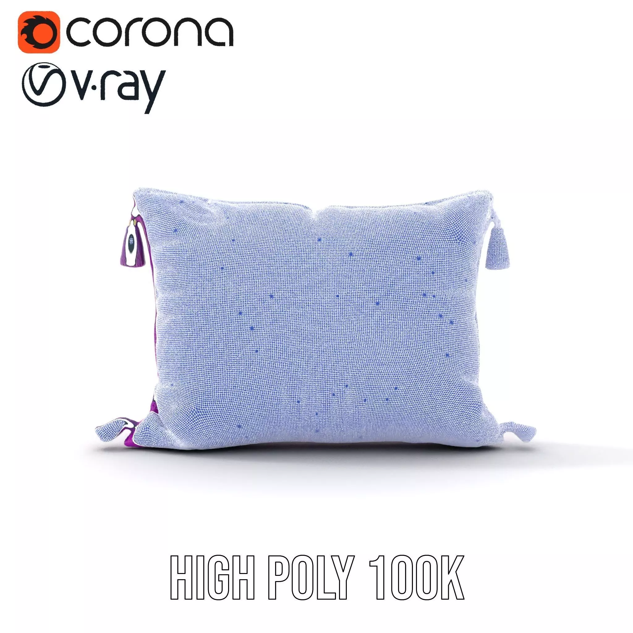 Royal Purple Cushion model pack Low-poly 3D model_34