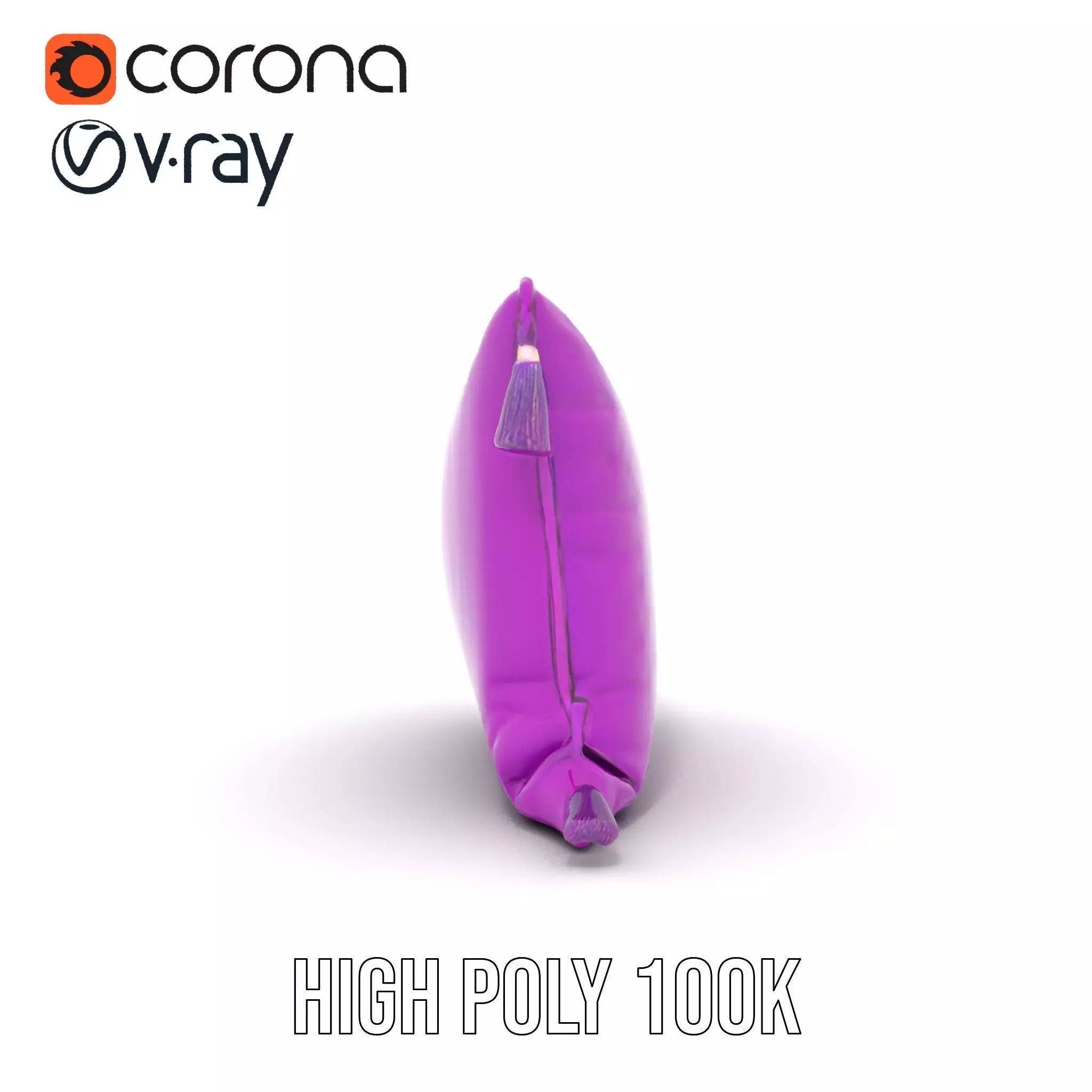 Royal Purple Cushion model pack Low-poly 3D model_32