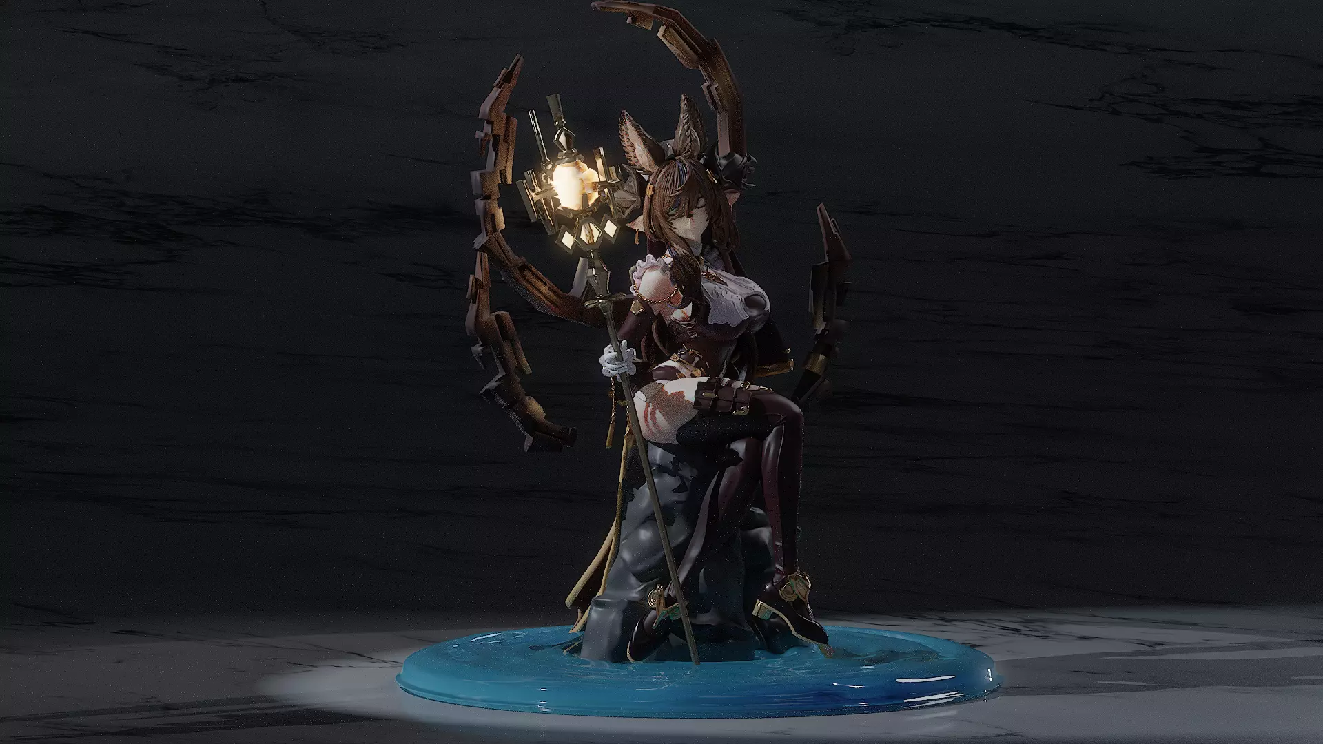 Galleon Gran blue Fantasy 3D print model_5