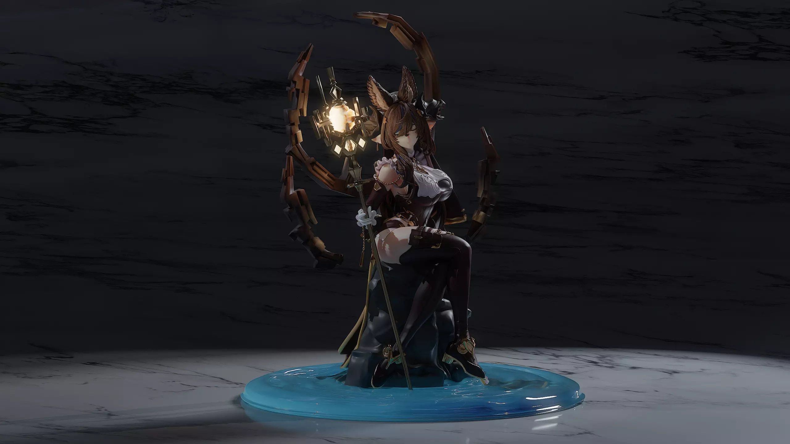 Galleon Gran blue Fantasy 3D print model_8