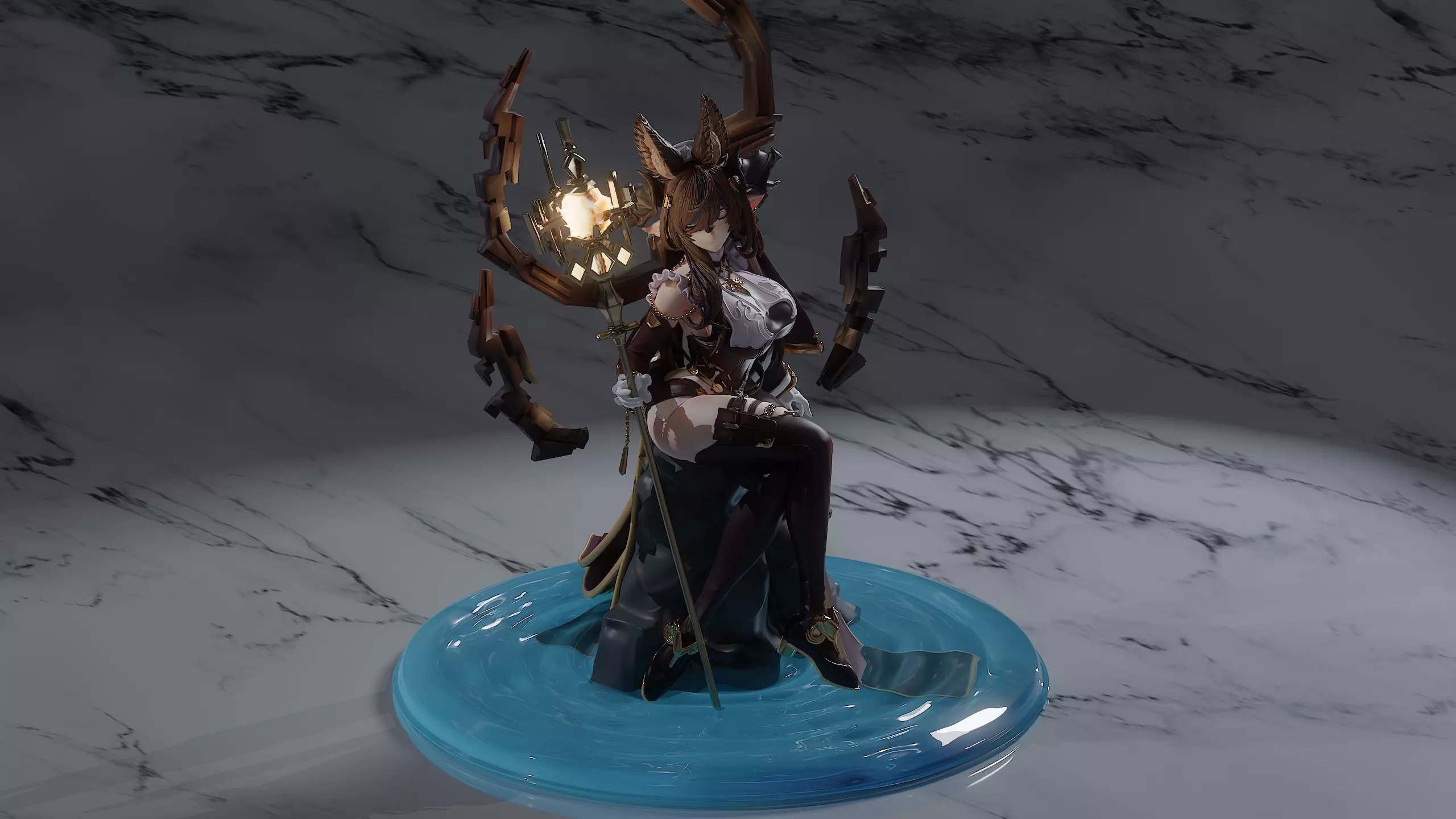 Galleon Gran blue Fantasy 3D print model_10