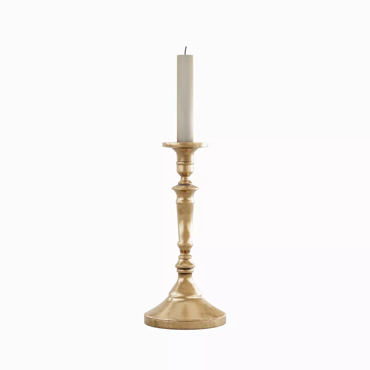 Vintage Candlestick Set Low-poly 3D model_21