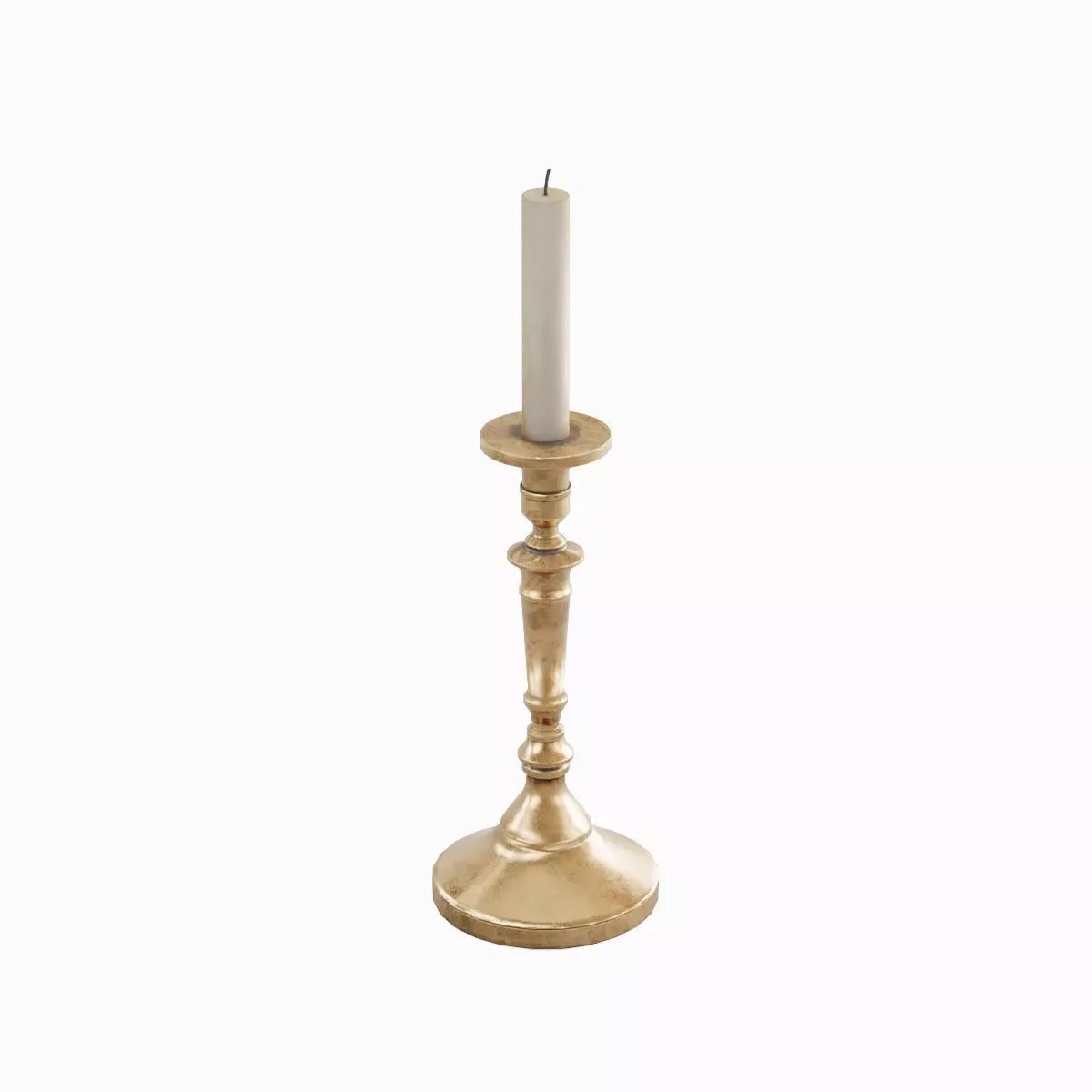 Vintage Candlestick Set Low-poly 3D model_24